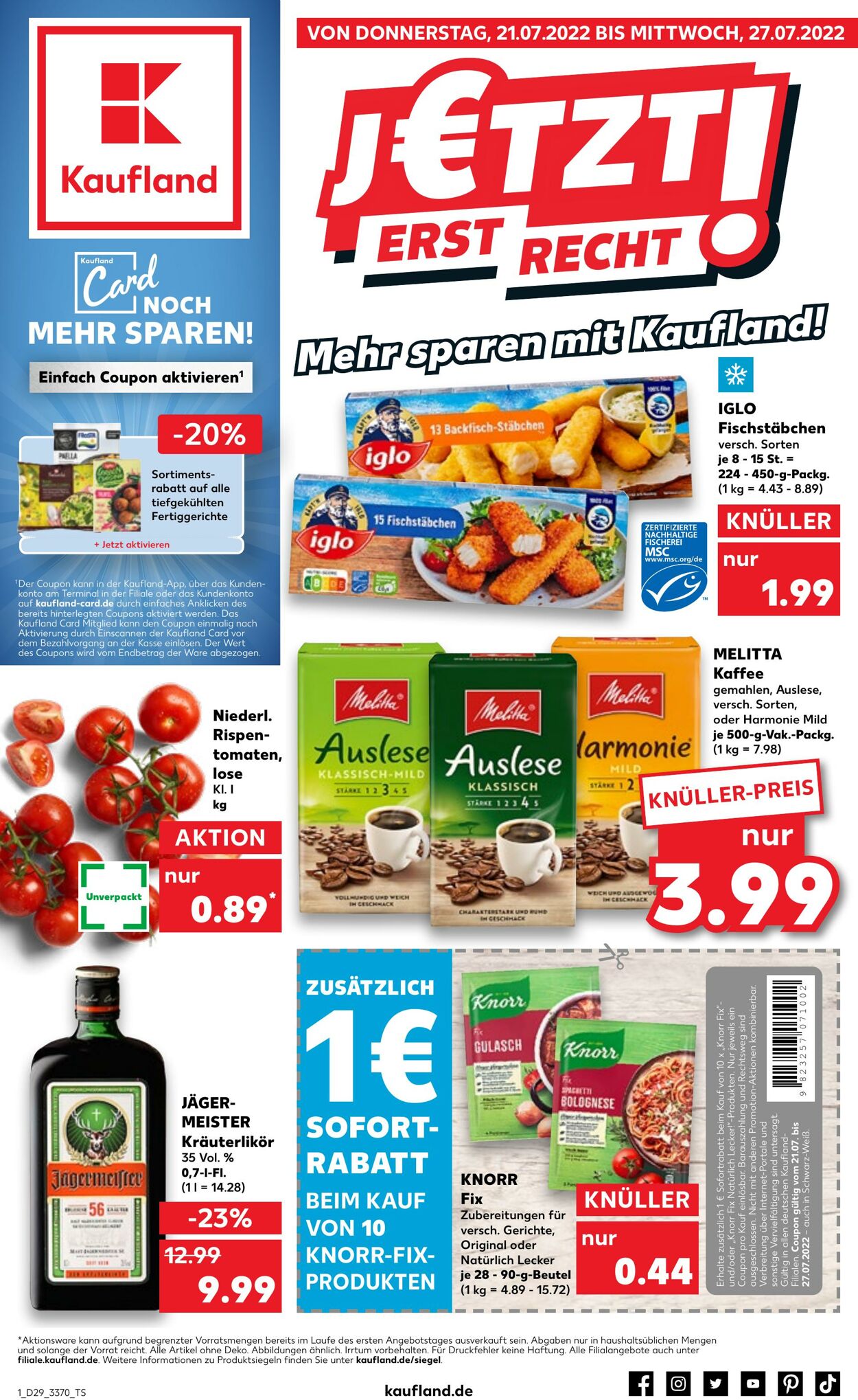 Prospekt Kaufland 21.07.2022 - 27.07.2022