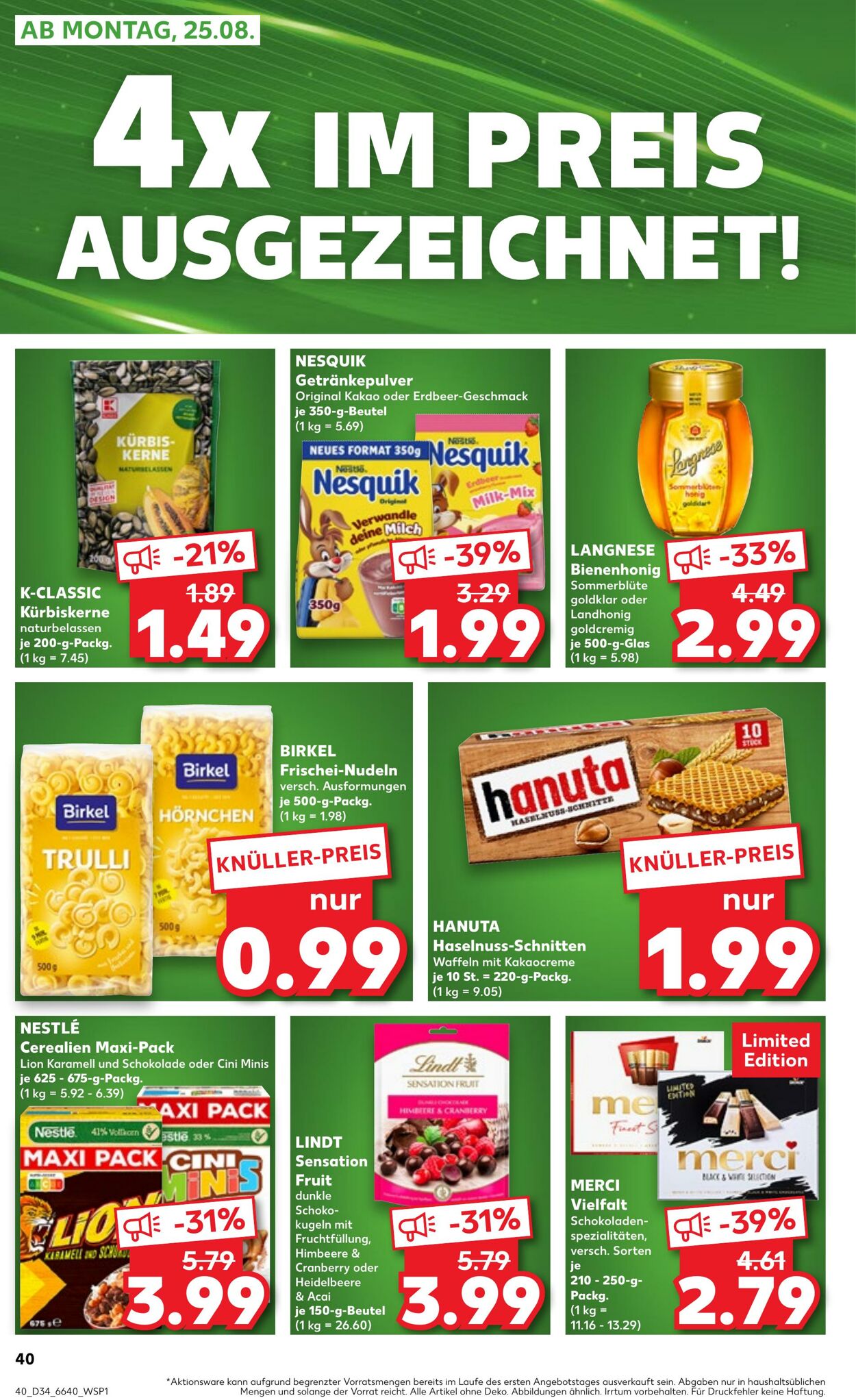 Prospekt Kaufland 21.08.2025 - 27.08.2025