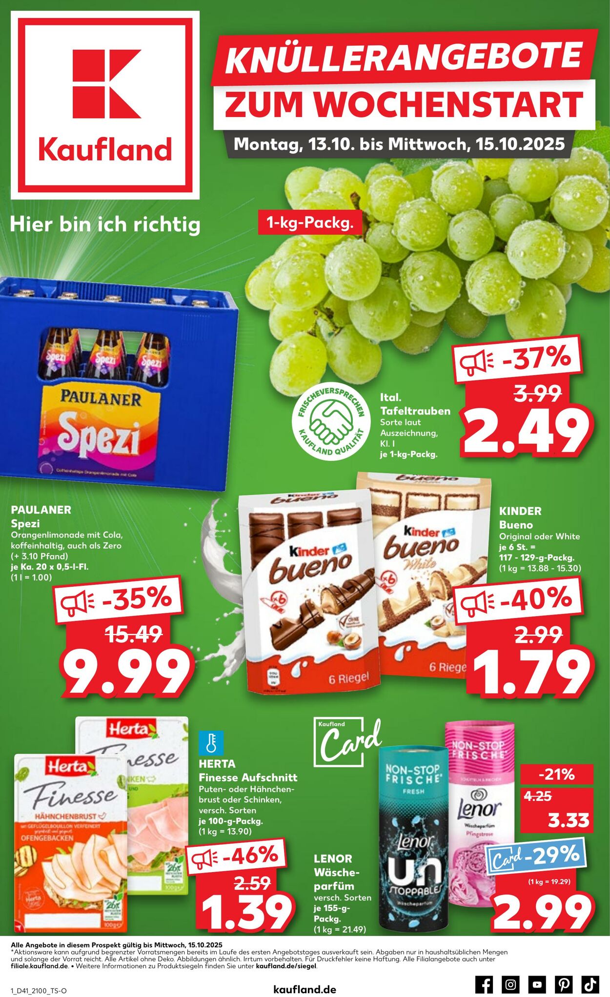 Prospekt Kaufland 12.10.2025 - 15.10.2025