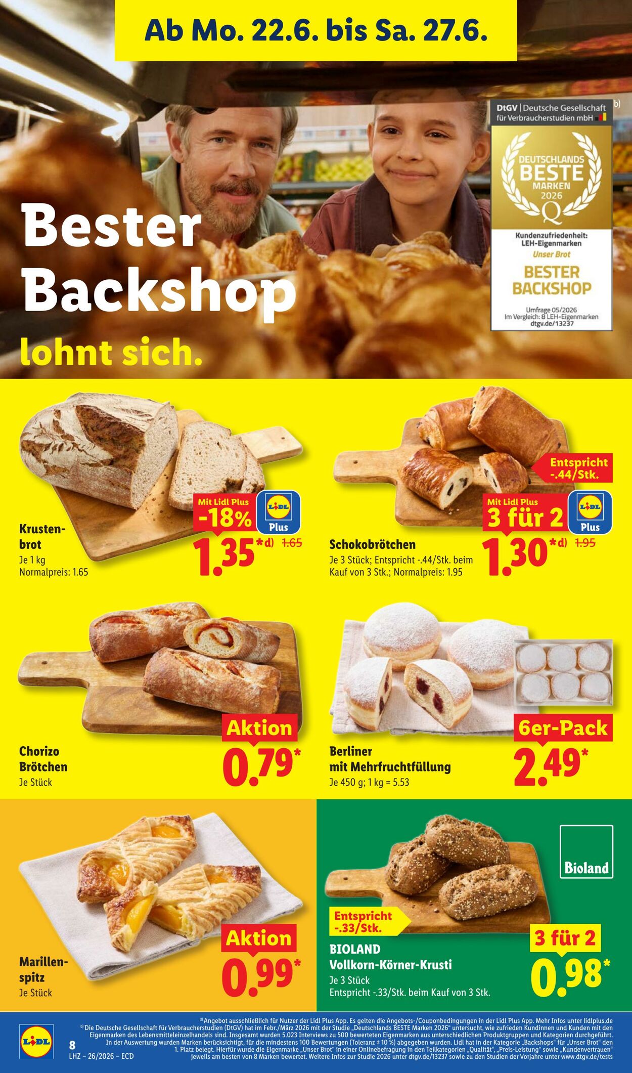 Prospekt Lidl 22.06.2026 - 27.06.2026