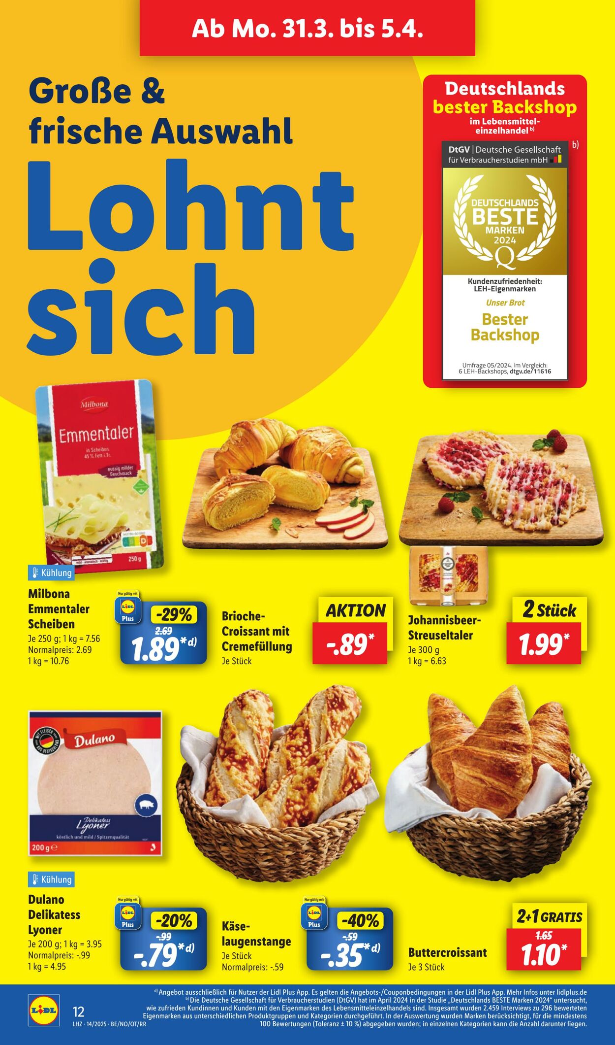 Prospekt Lidl 31.03.2025 - 05.04.2025