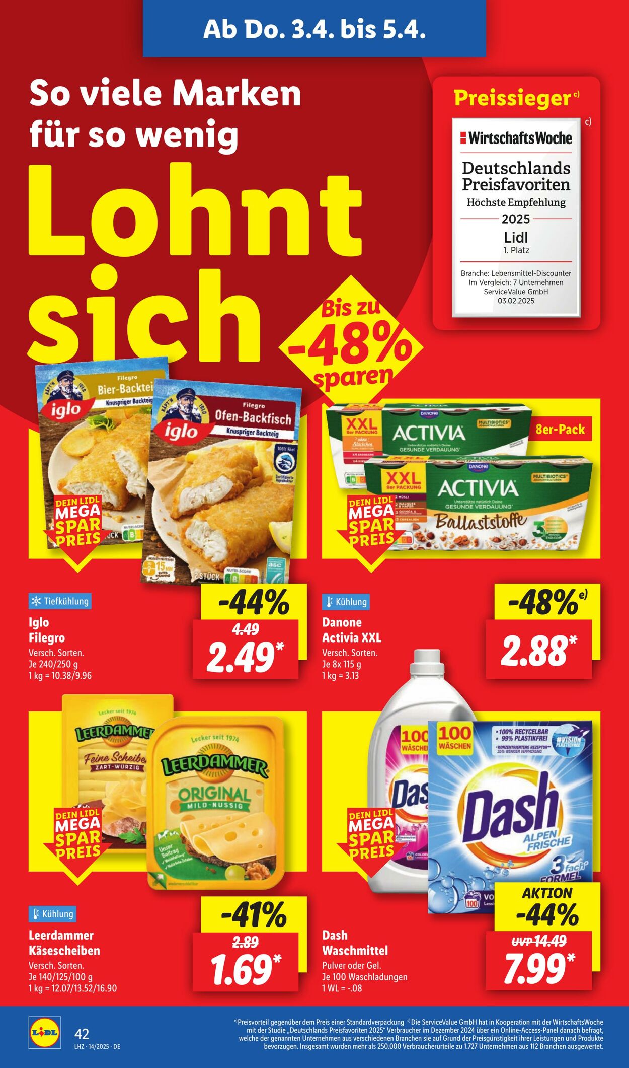Prospekt Lidl 31.03.2025 - 05.04.2025