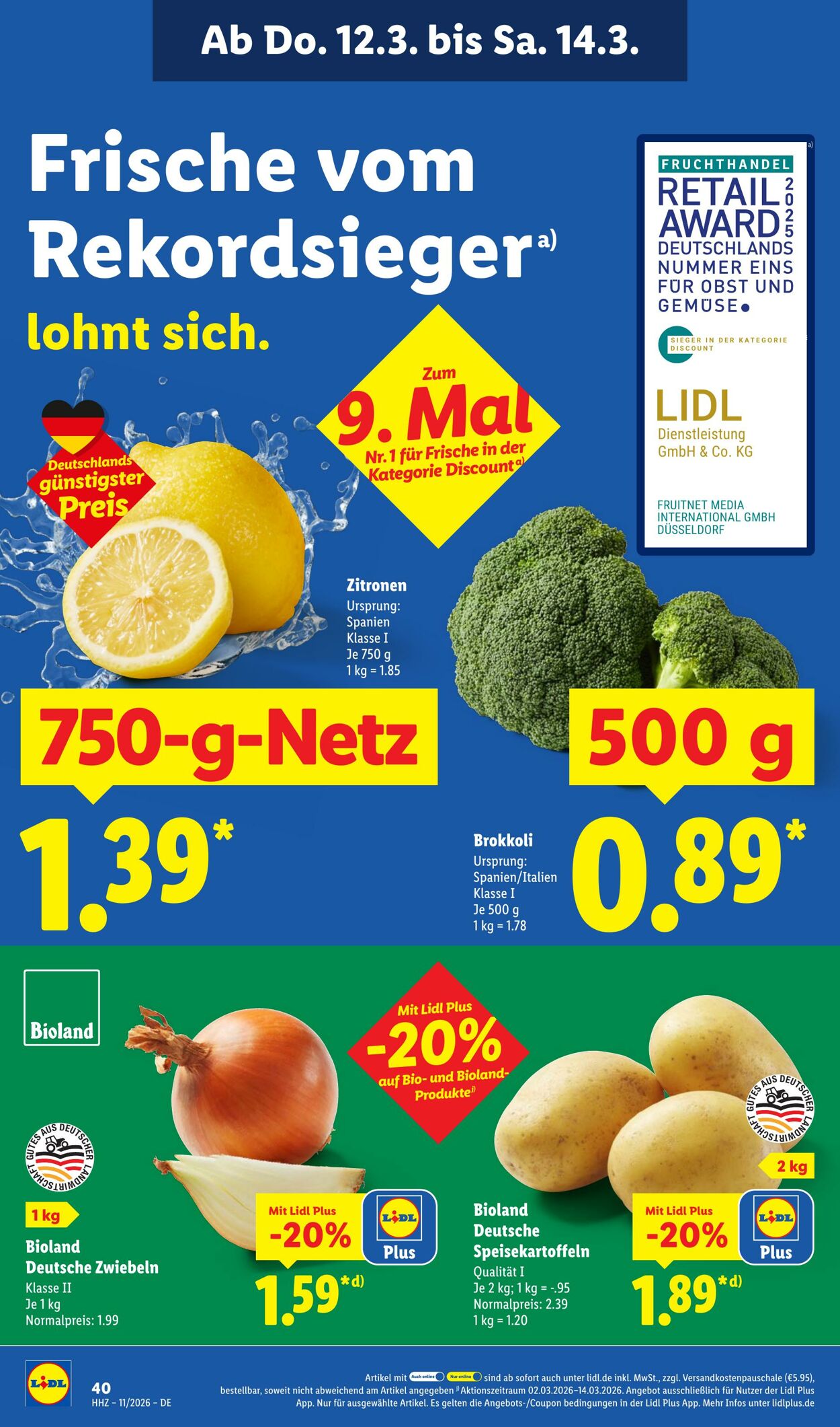 Prospekt Lidl 09.03.2026 - 14.03.2026