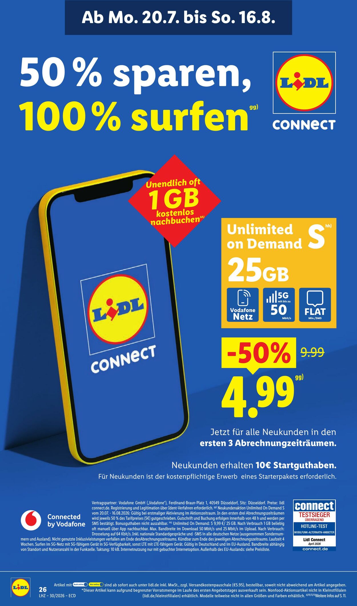 Prospekt Lidl 20.07.2026 - 25.07.2026