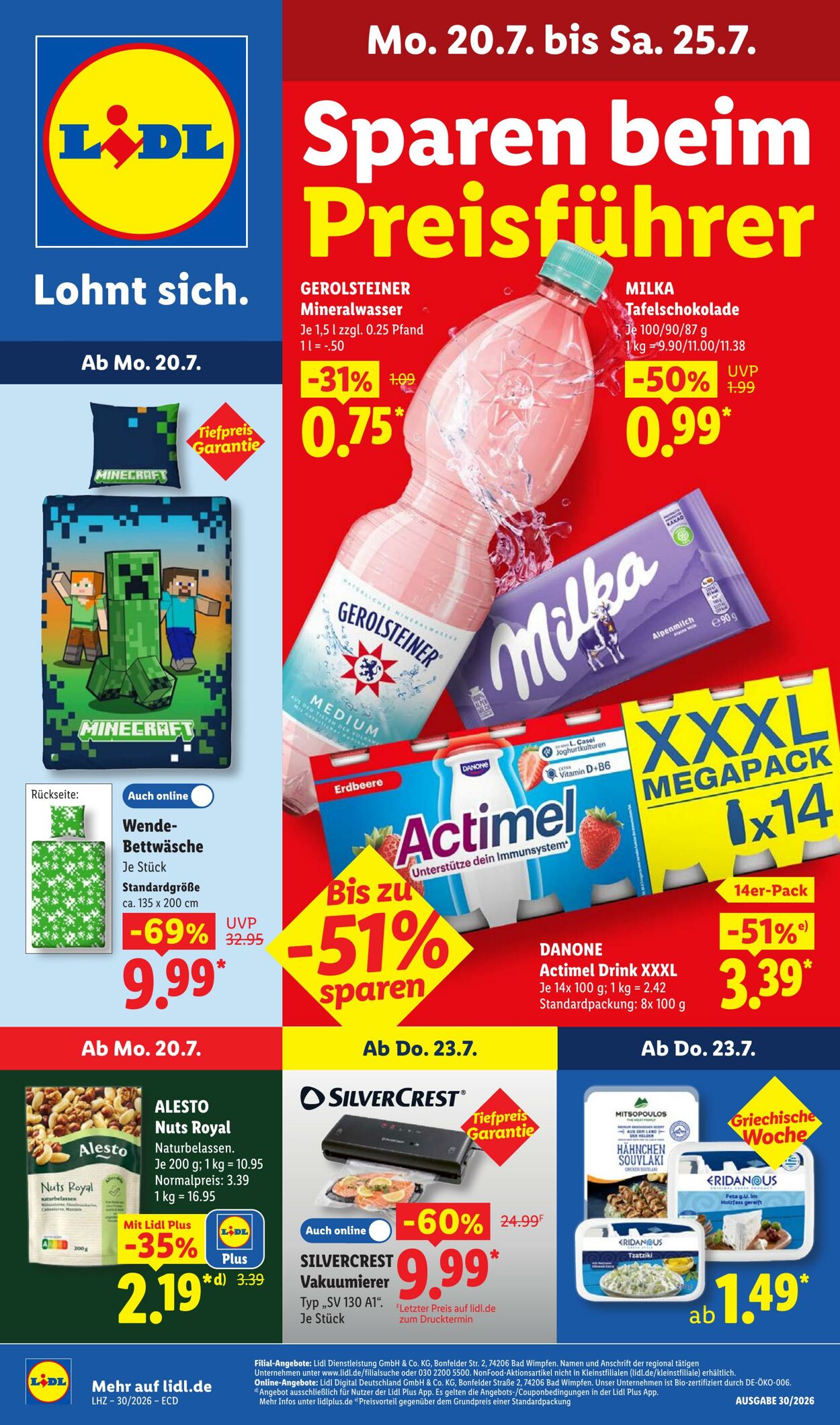 Prospekt Lidl - Aktionsprospekt 20 Jul, 2026 - 25 Jul, 2026