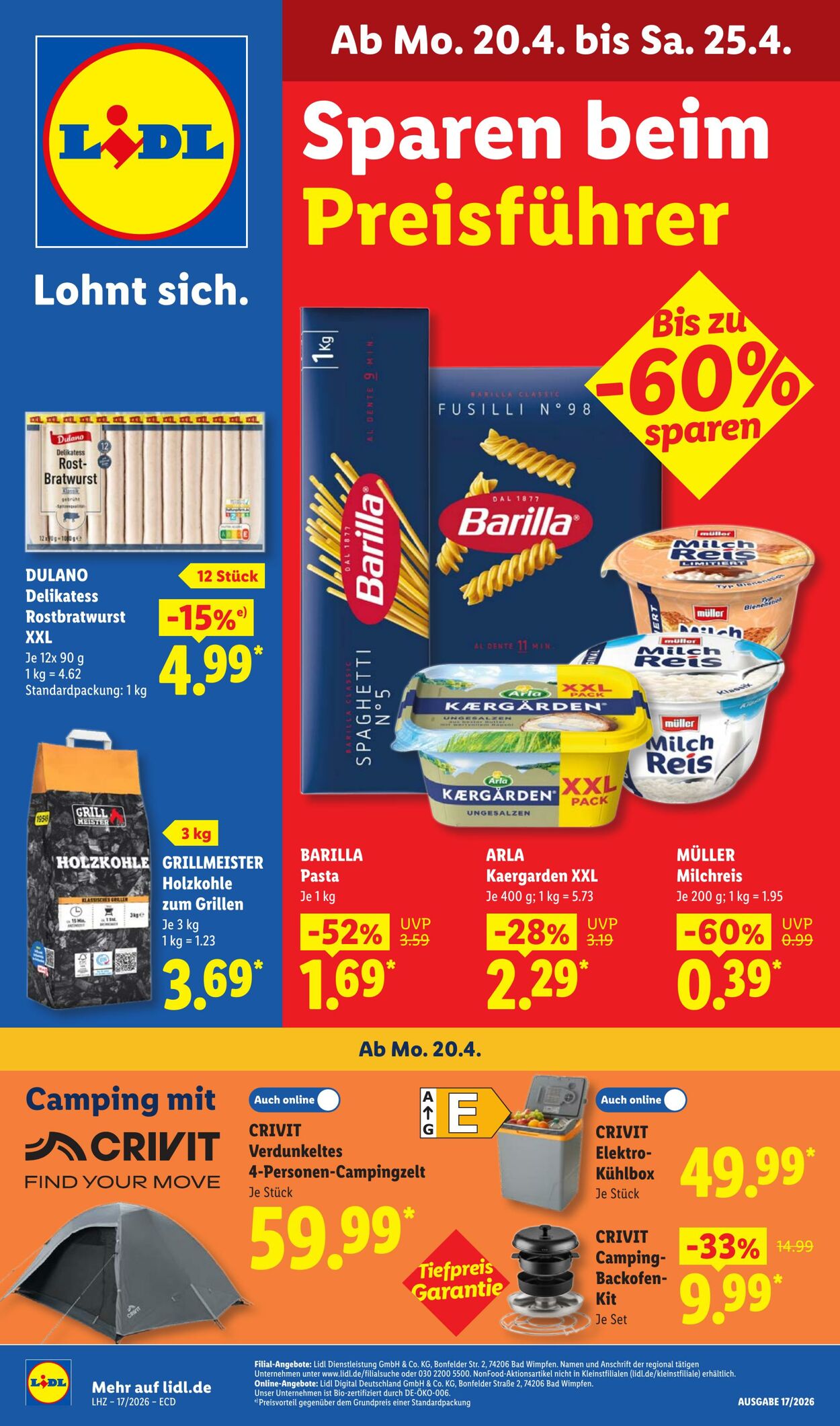 Prospekt Lidl - Aktionsprospekt 20 Apr, 2026 - 25 Apr, 2026