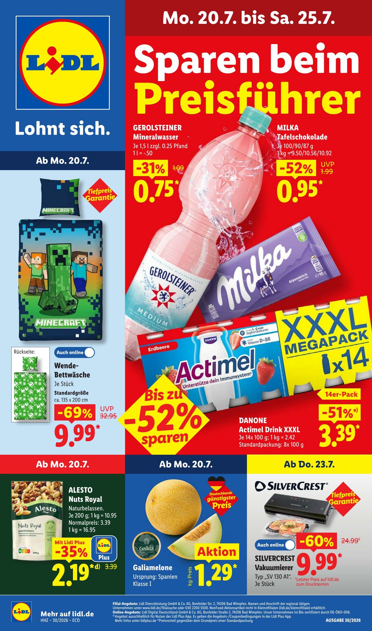 Prospekt Lidl - Aktionsprospekt 20 Jul, 2026 - 25 Jul, 2026