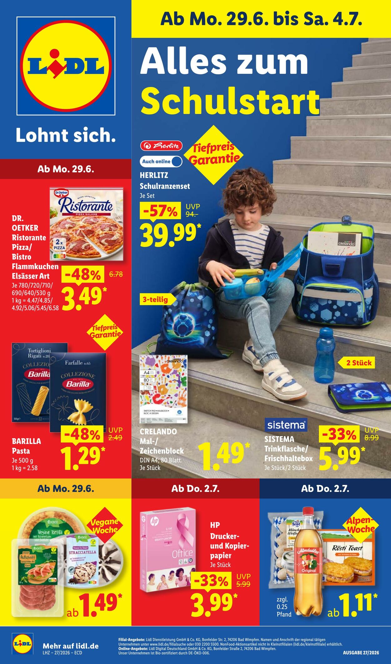 Prospekt Lidl 29.06.2026 - 04.07.2026