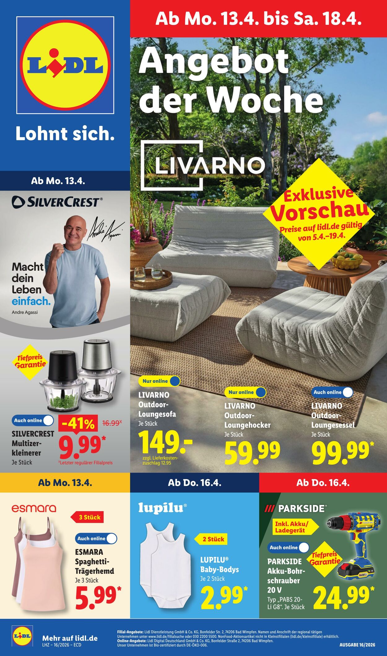 Prospekt Lidl - Aktionsprospekt 13 Apr, 2026 - 18 Apr, 2026