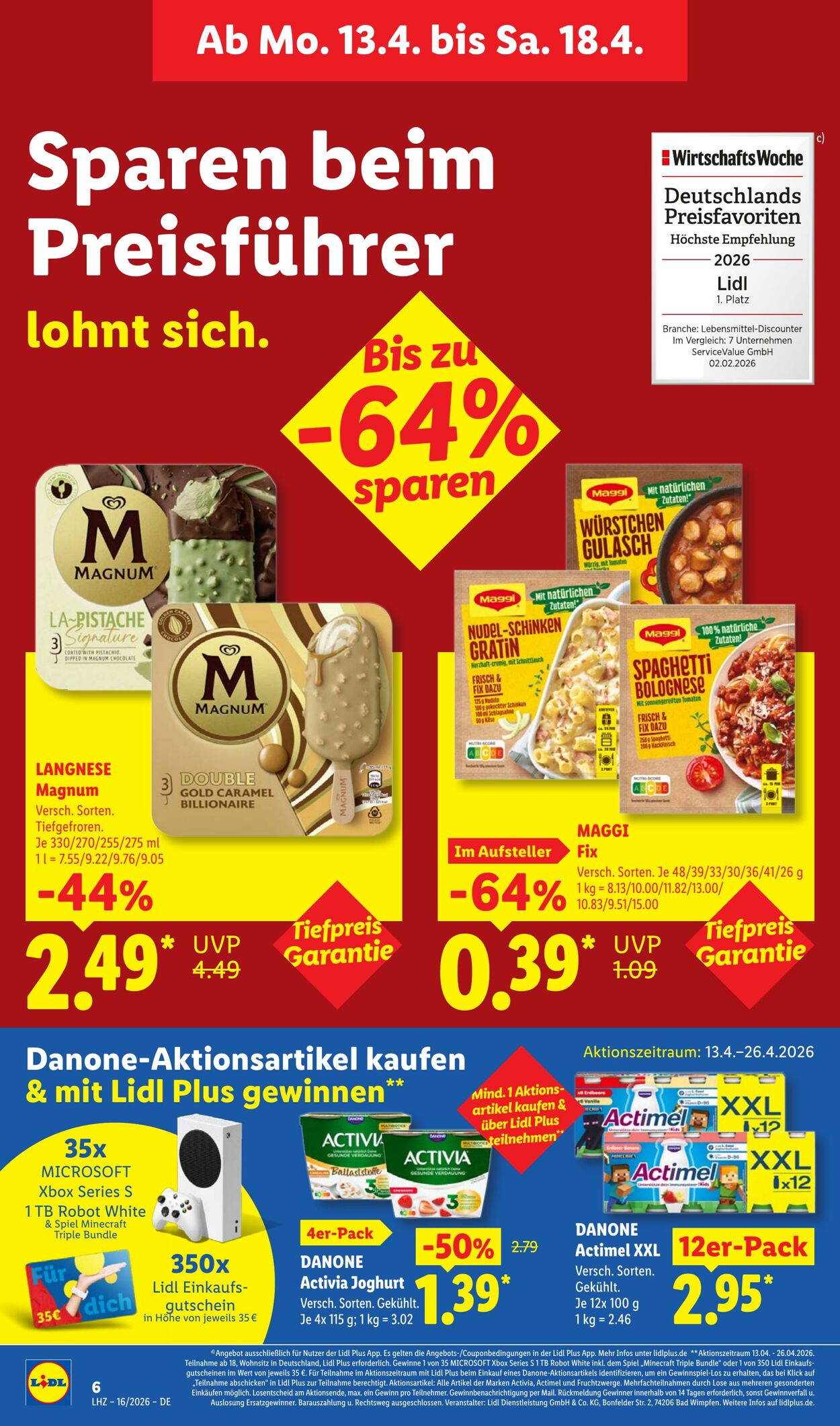 Prospekt Lidl 13.04.2026 - 18.04.2026