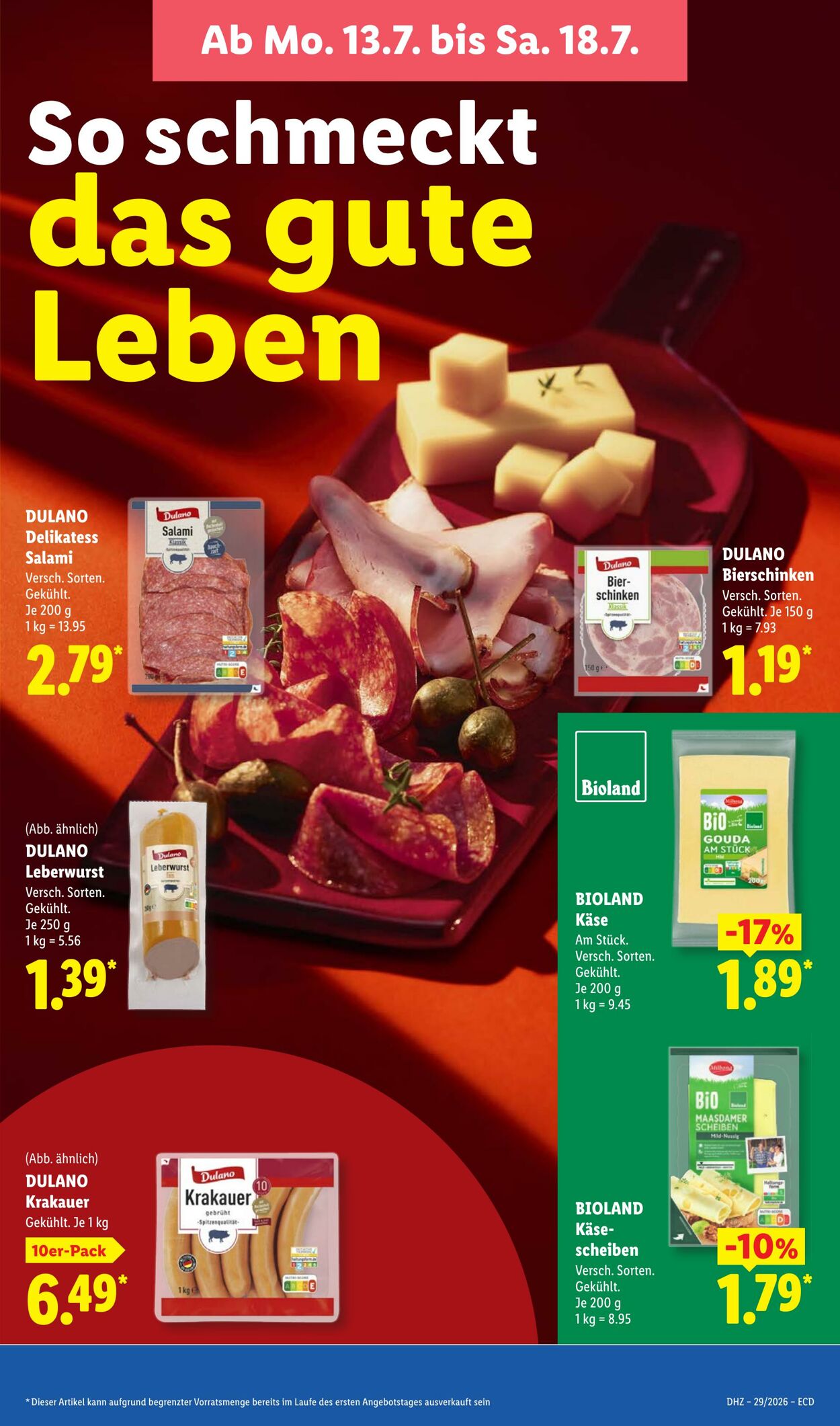 Prospekt Lidl 13.07.2026 - 18.07.2026
