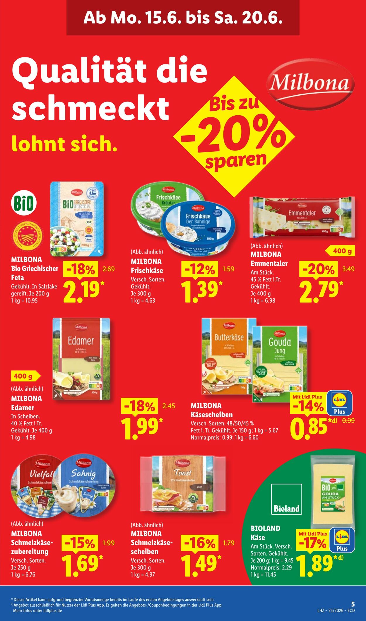 Prospekt Lidl 15.06.2026 - 20.06.2026