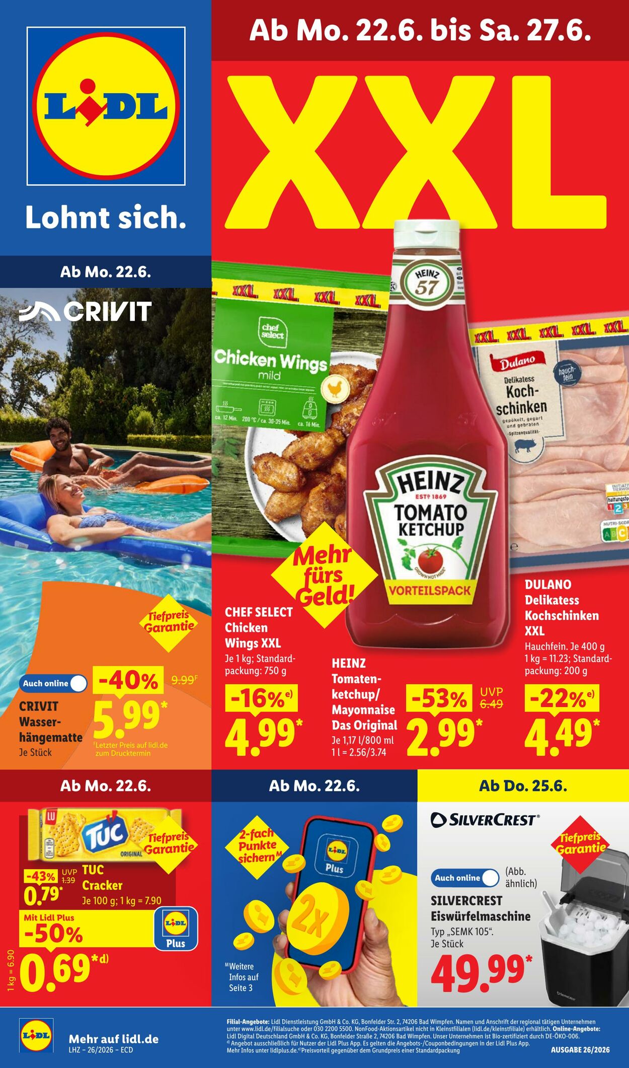 Prospekt Lidl - Aktionsprospekt 22 Jun, 2026 - 27 Jun, 2026