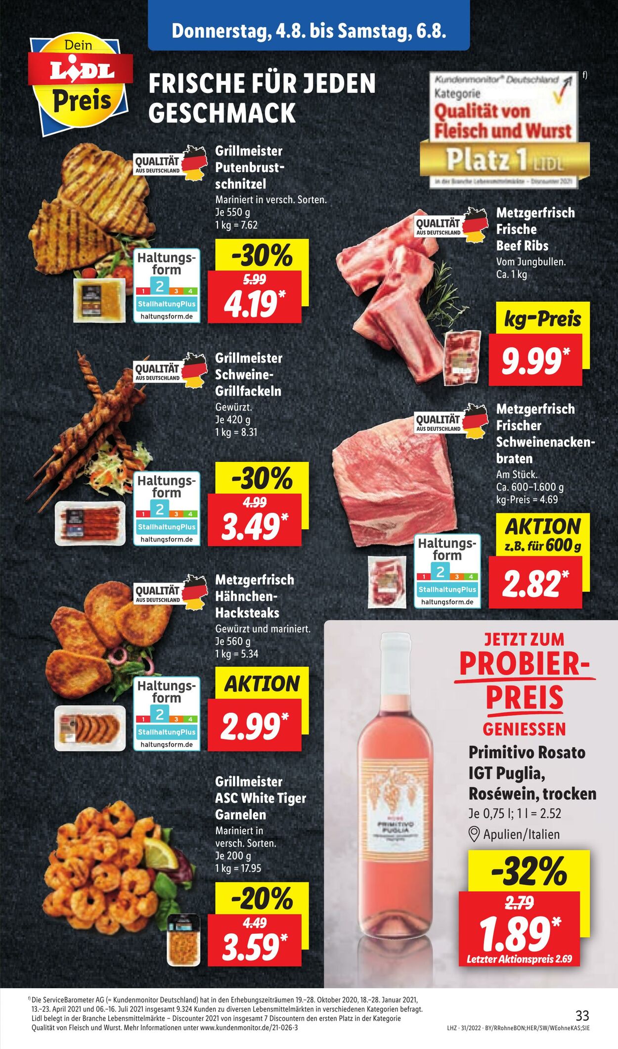 Prospekt Lidl 01.08.2022 - 06.08.2022