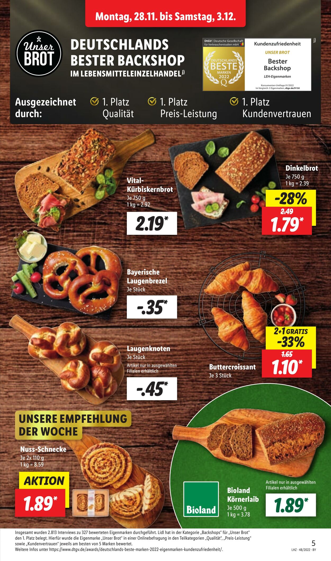 Prospekt Lidl 28.11.2022 - 03.12.2022