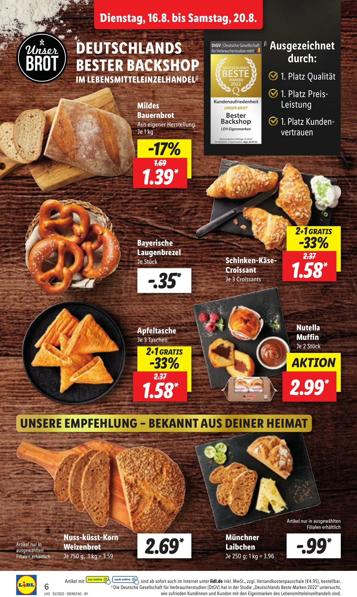 Prospekt Lidl 16.08.2022 - 20.08.2022