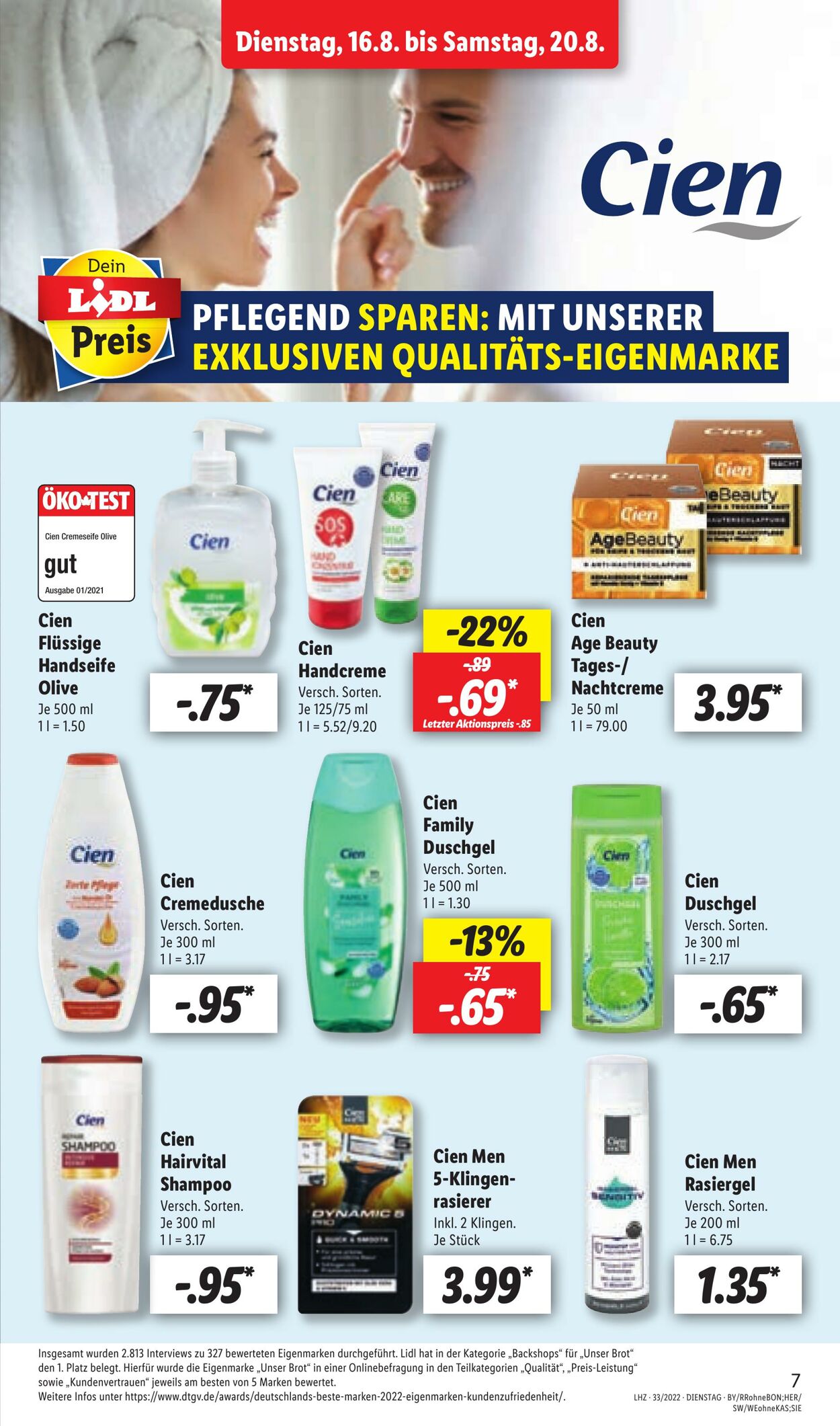 Prospekt Lidl 16.08.2022 - 20.08.2022