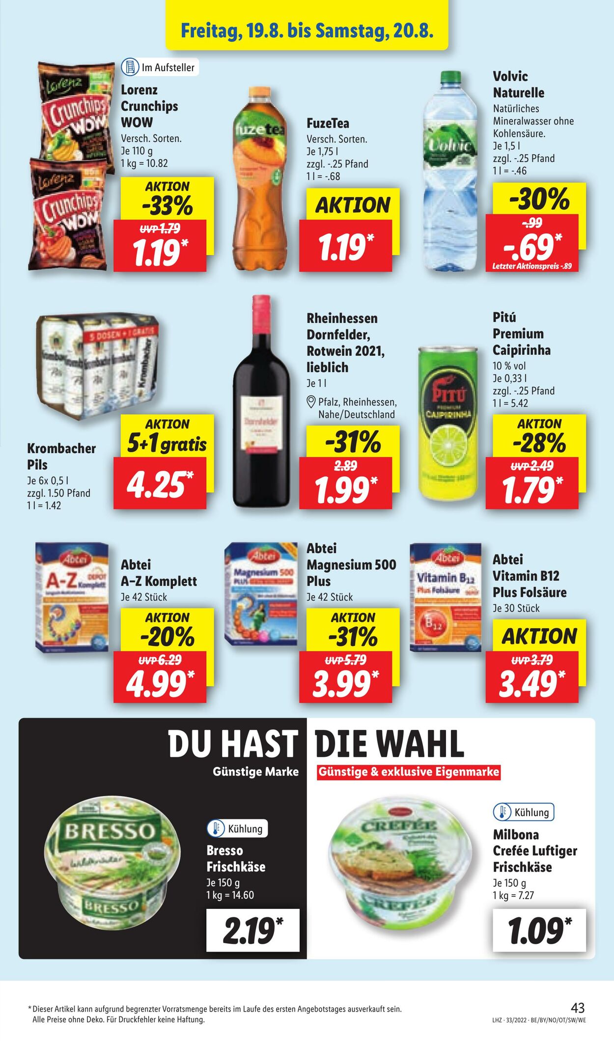 Prospekt Lidl 16.08.2022 - 20.08.2022