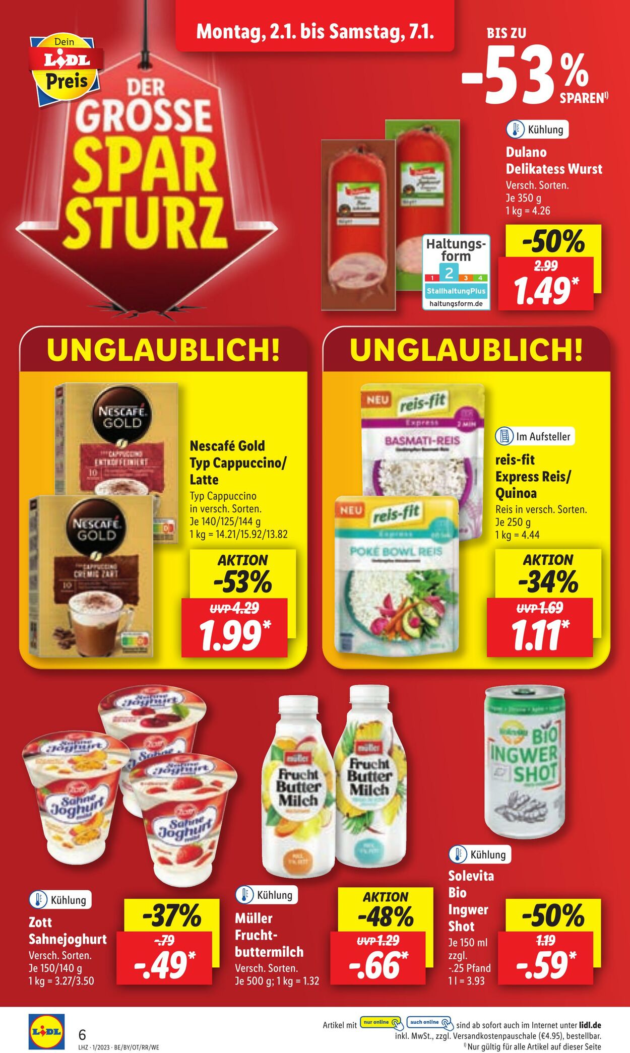 Prospekt Lidl 02.01.2023 - 07.01.2023