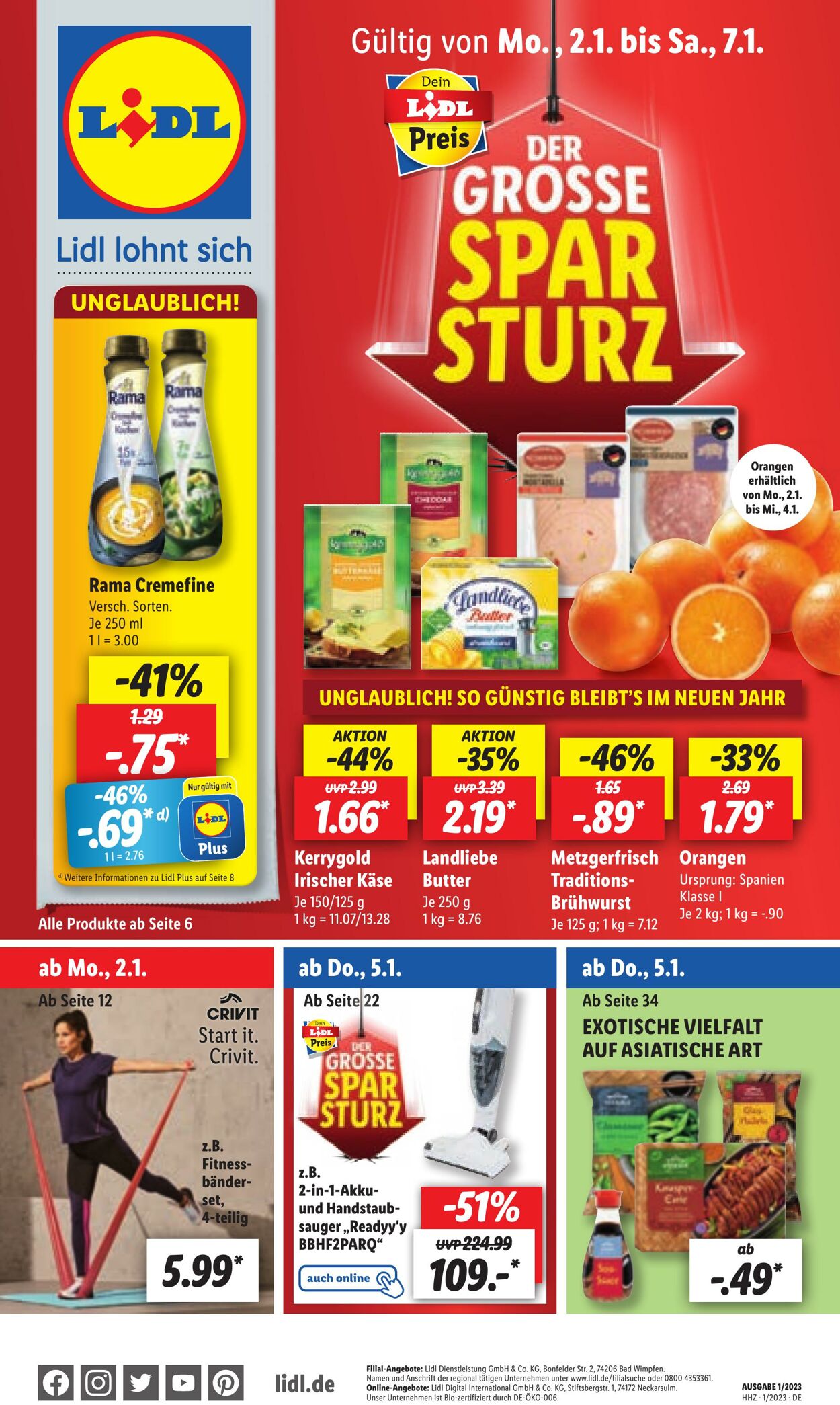 Prospekt Lidl 02.01.2023 - 07.01.2023