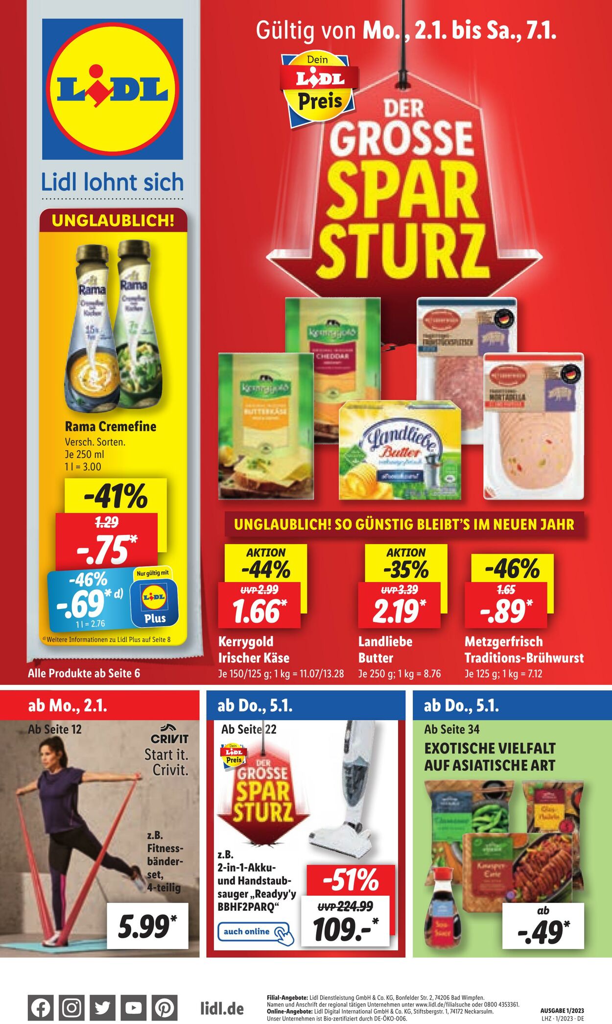 Prospekt Lidl 02.01.2023 - 07.01.2023