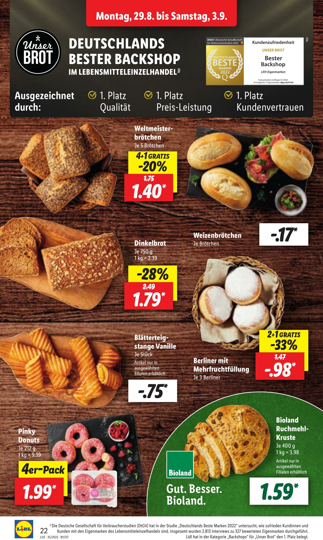 Prospekt Lidl 29.08.2022 - 03.09.2022