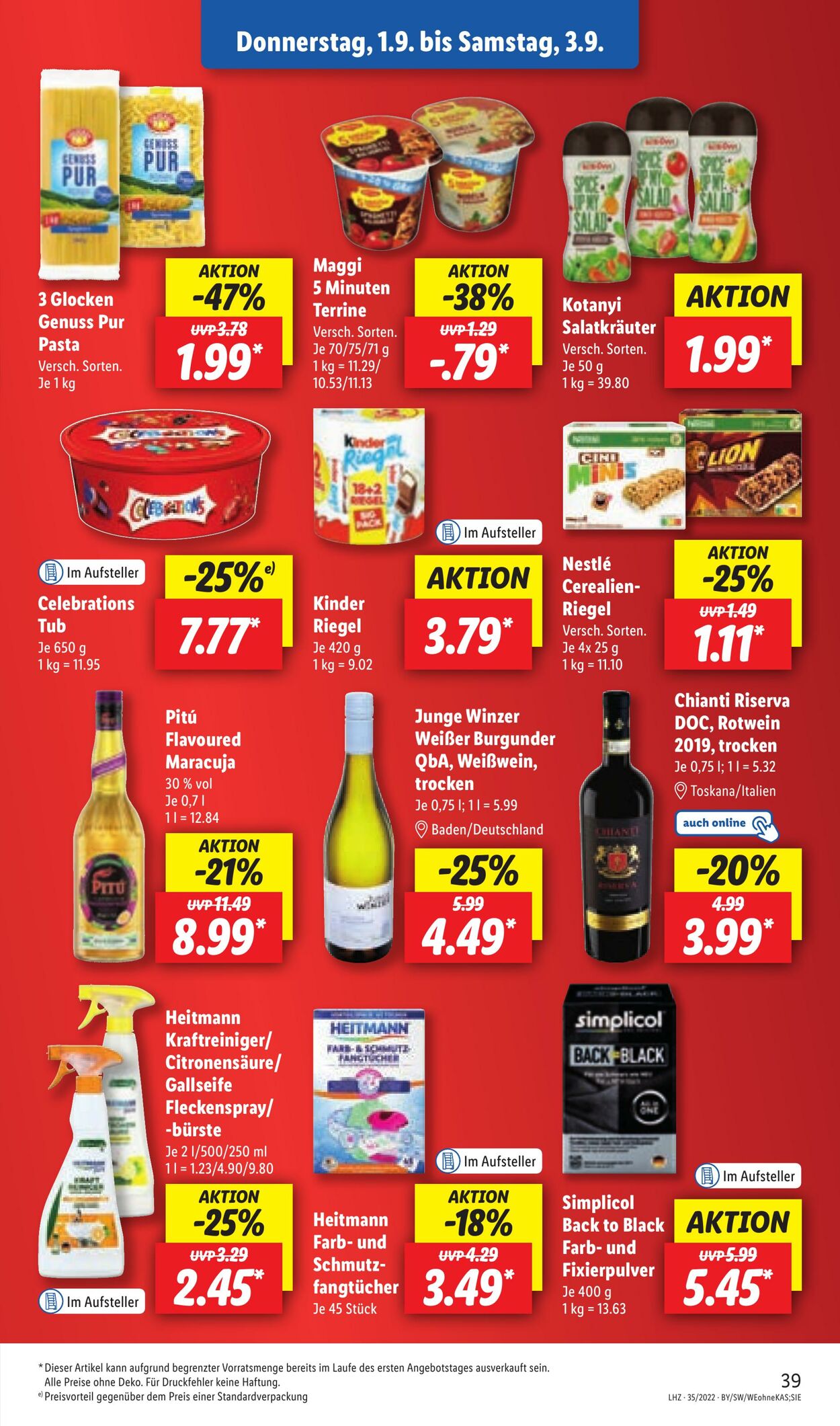 Prospekt Lidl 29.08.2022 - 03.09.2022