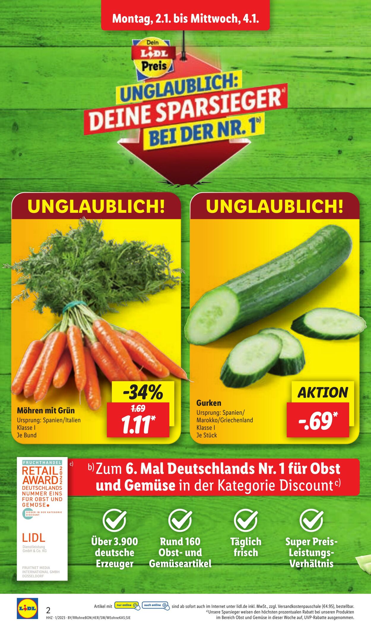 Prospekt Lidl 02.01.2023 - 07.01.2023