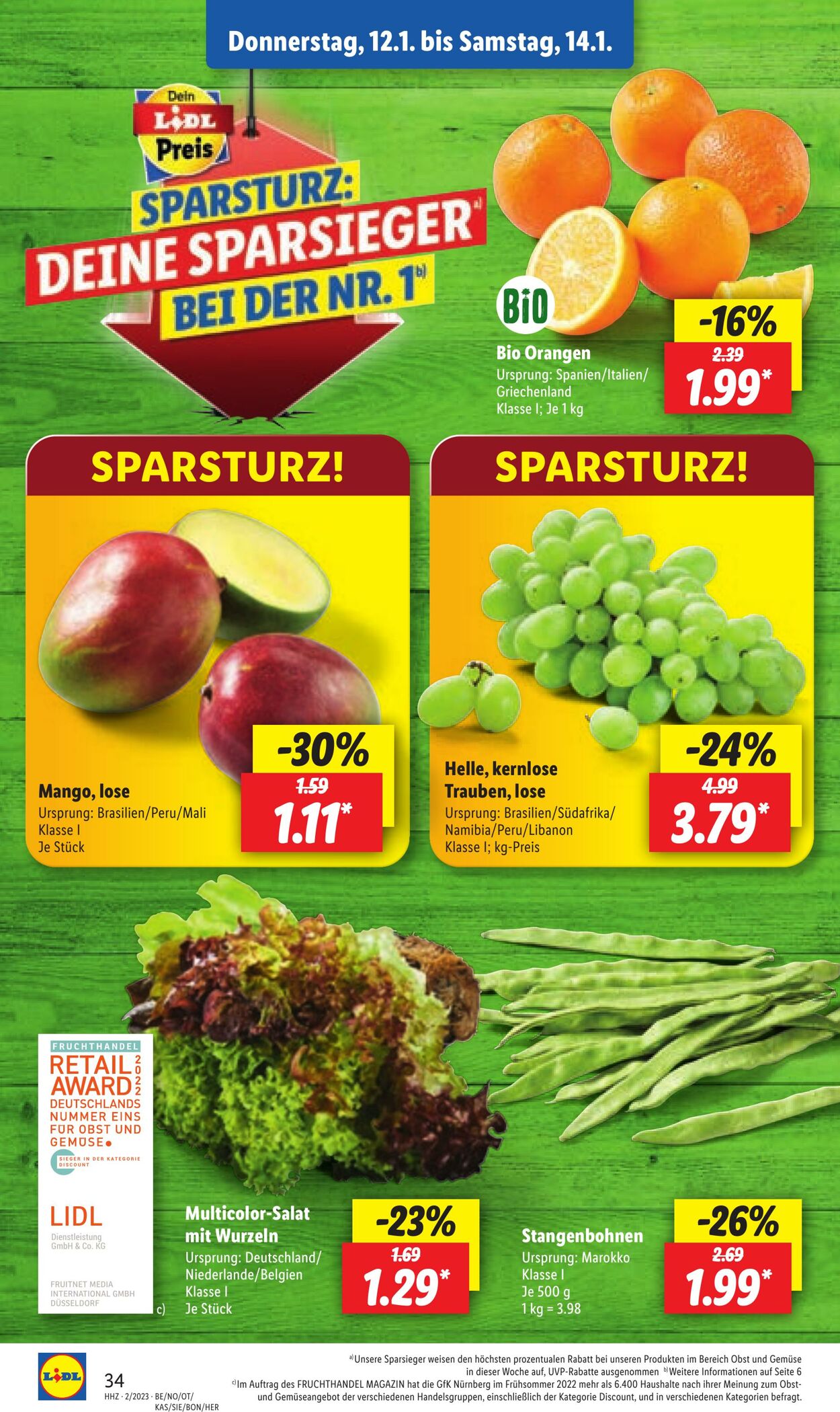 Prospekt Lidl 09.01.2023 - 14.01.2023