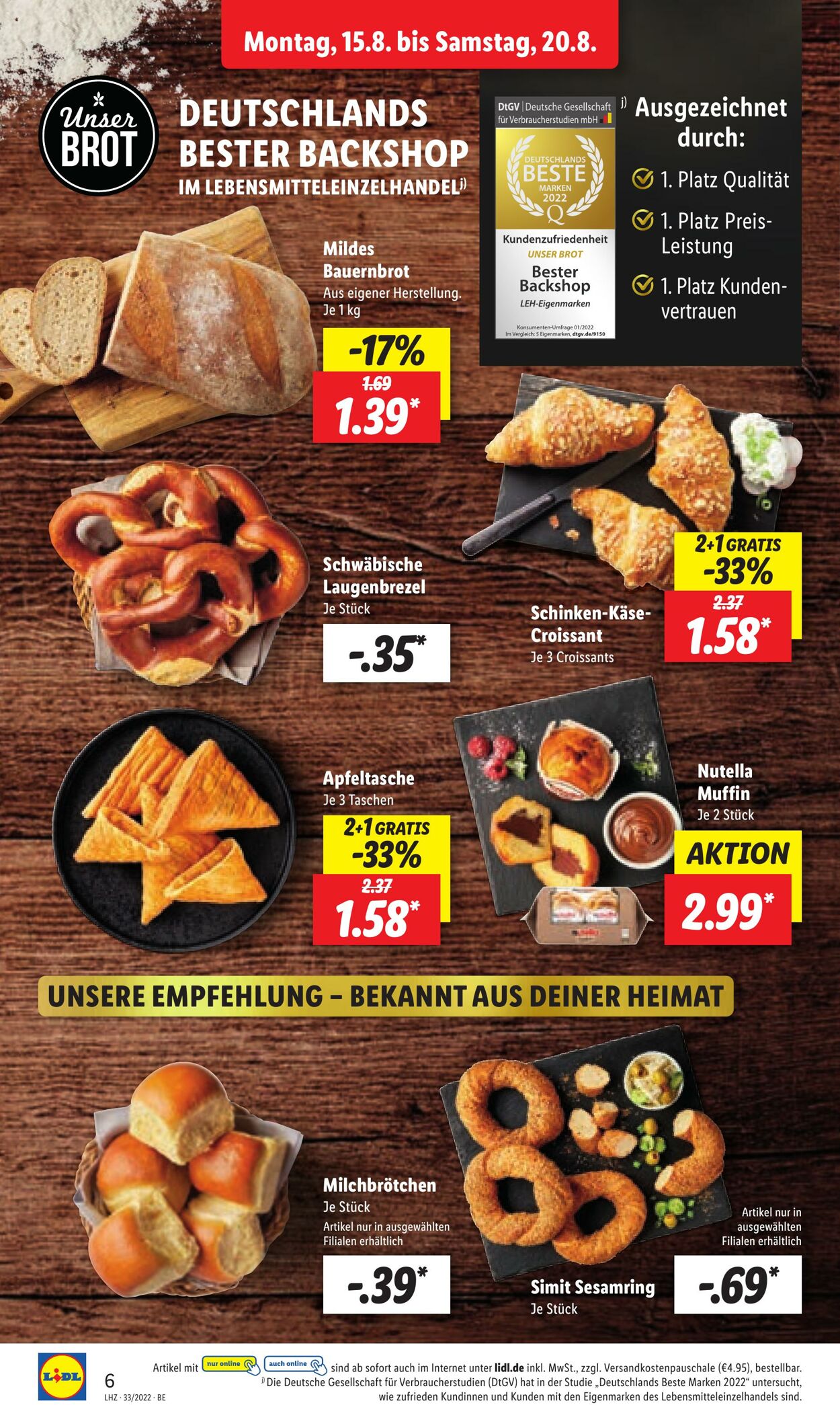 Prospekt Lidl 15.08.2022 - 20.08.2022