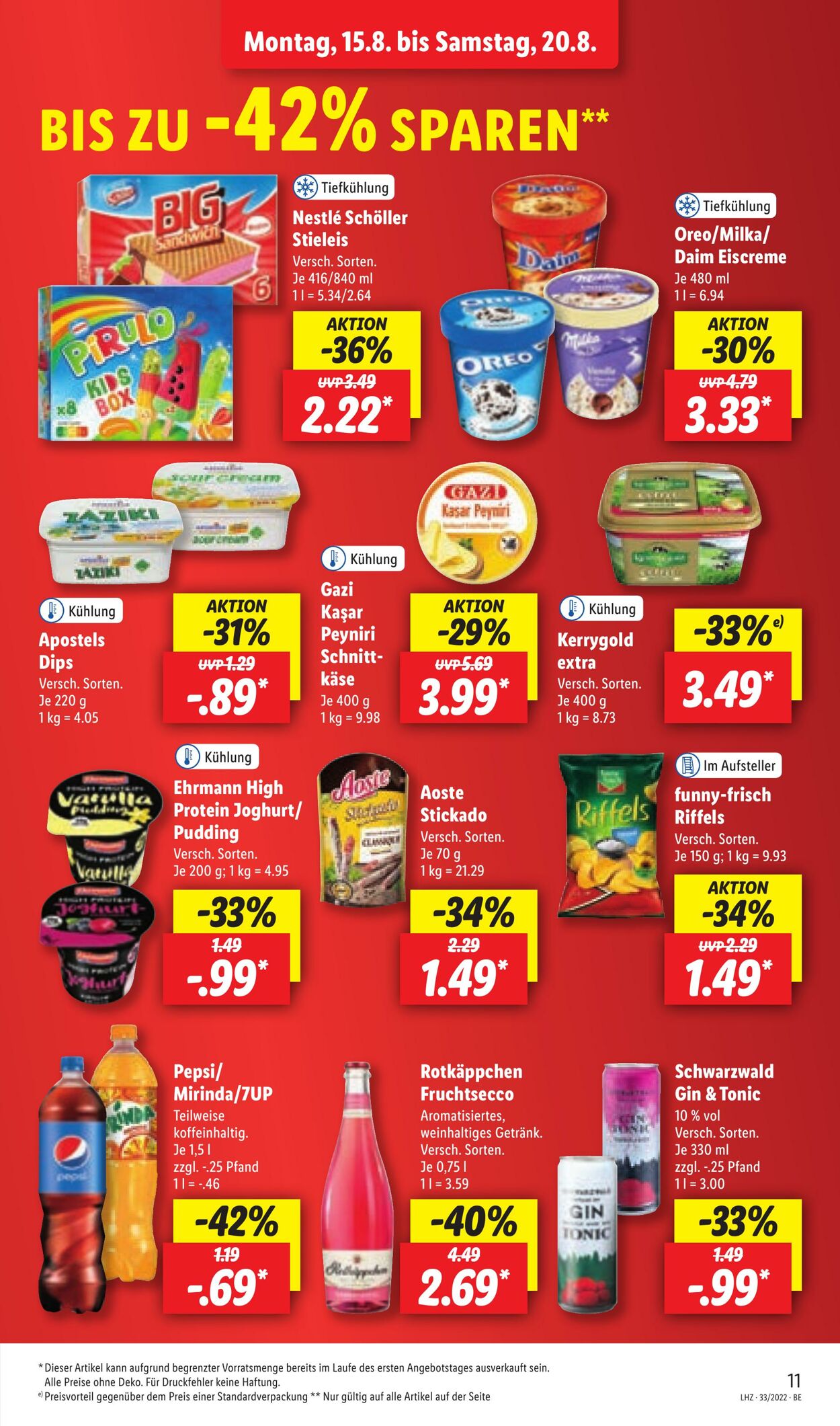 Prospekt Lidl 15.08.2022 - 20.08.2022