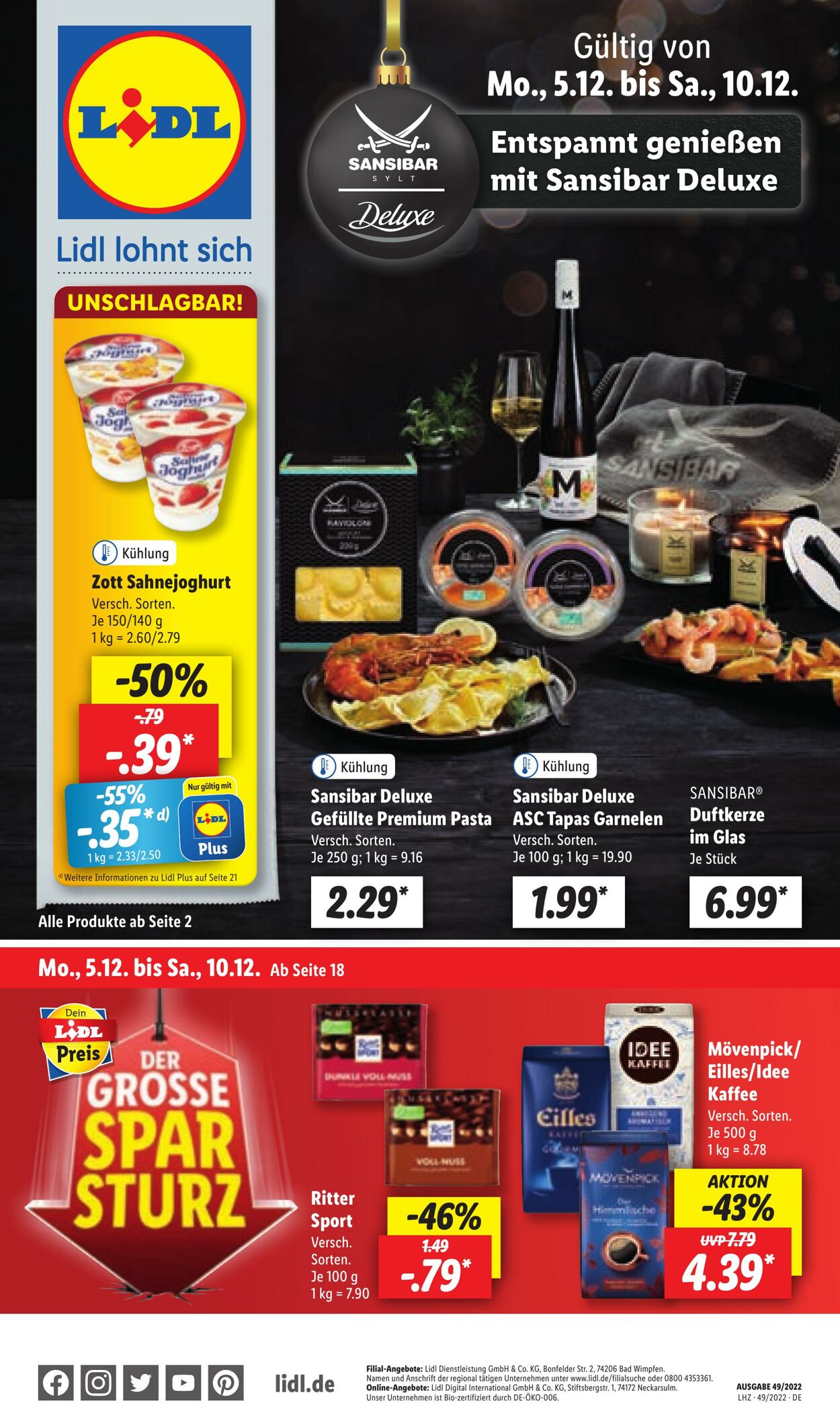 Prospekt Lidl 05.12.2022 - 10.12.2022