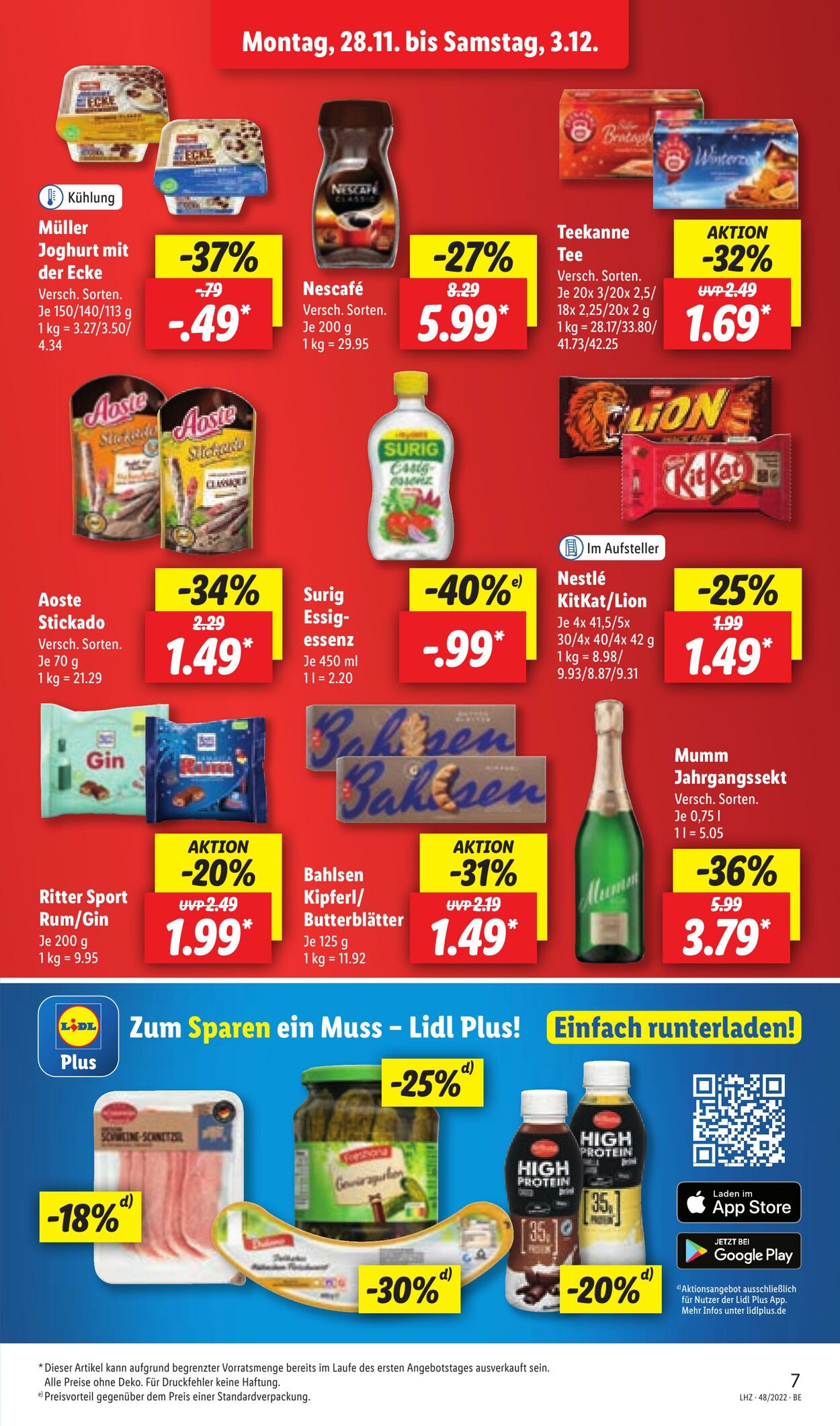 Prospekt Lidl 28.11.2022 - 03.12.2022