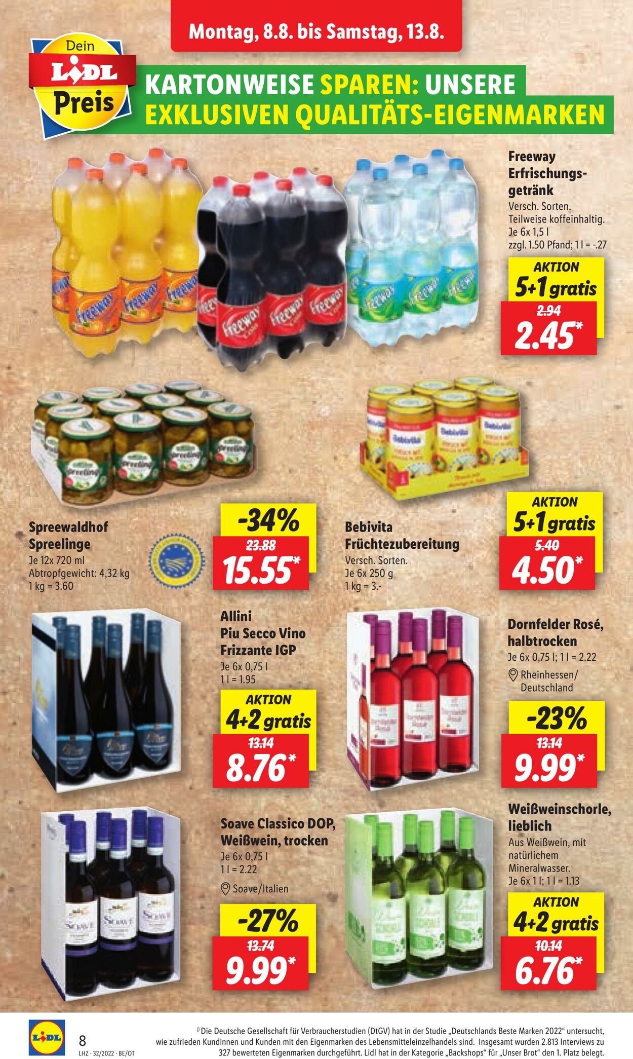 Prospekt Lidl 08.08.2022 - 13.08.2022