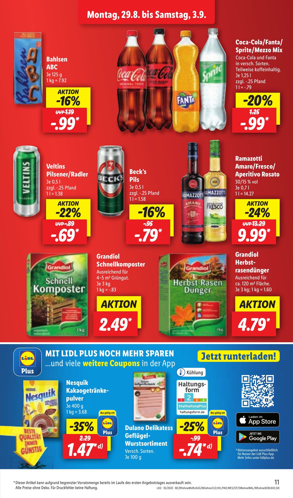 Prospekt Lidl 29.08.2022 - 03.09.2022