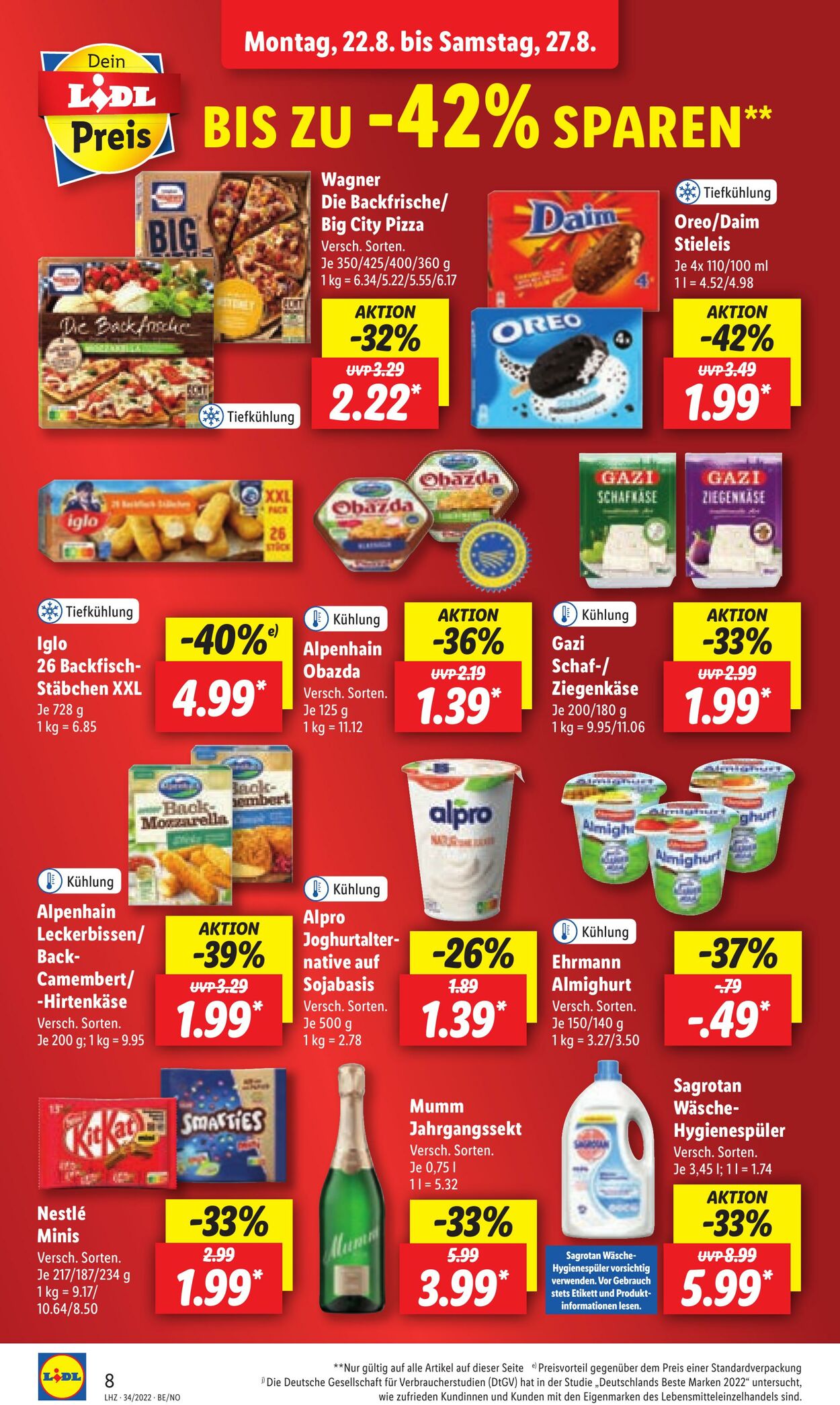 Prospekt Lidl 22.08.2022 - 27.08.2022