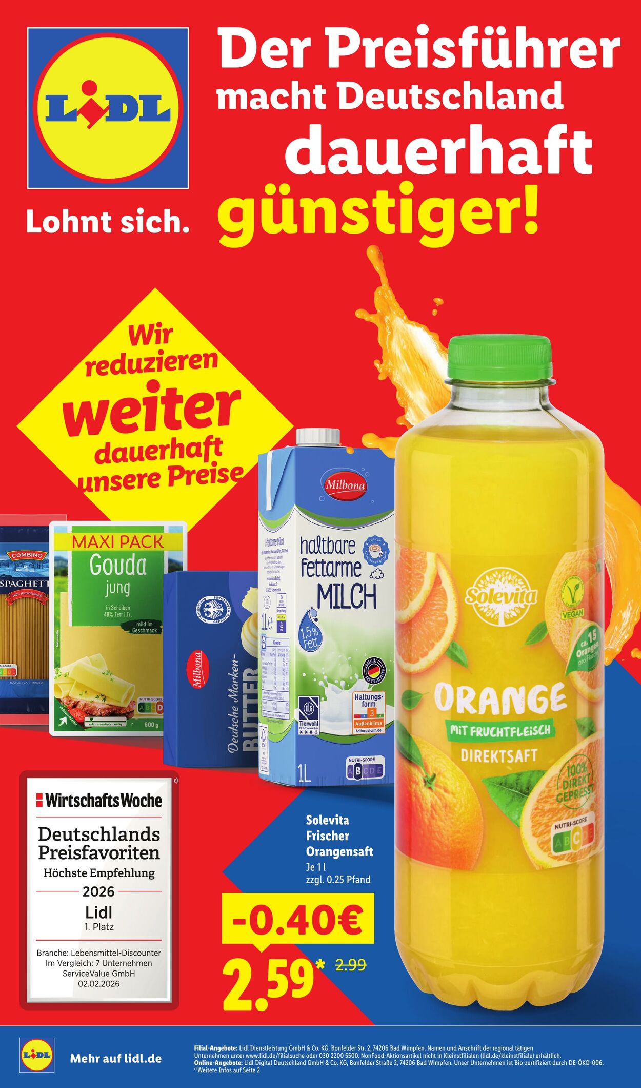 Prospekt Lidl 08.12.2025 - 08.12.2025