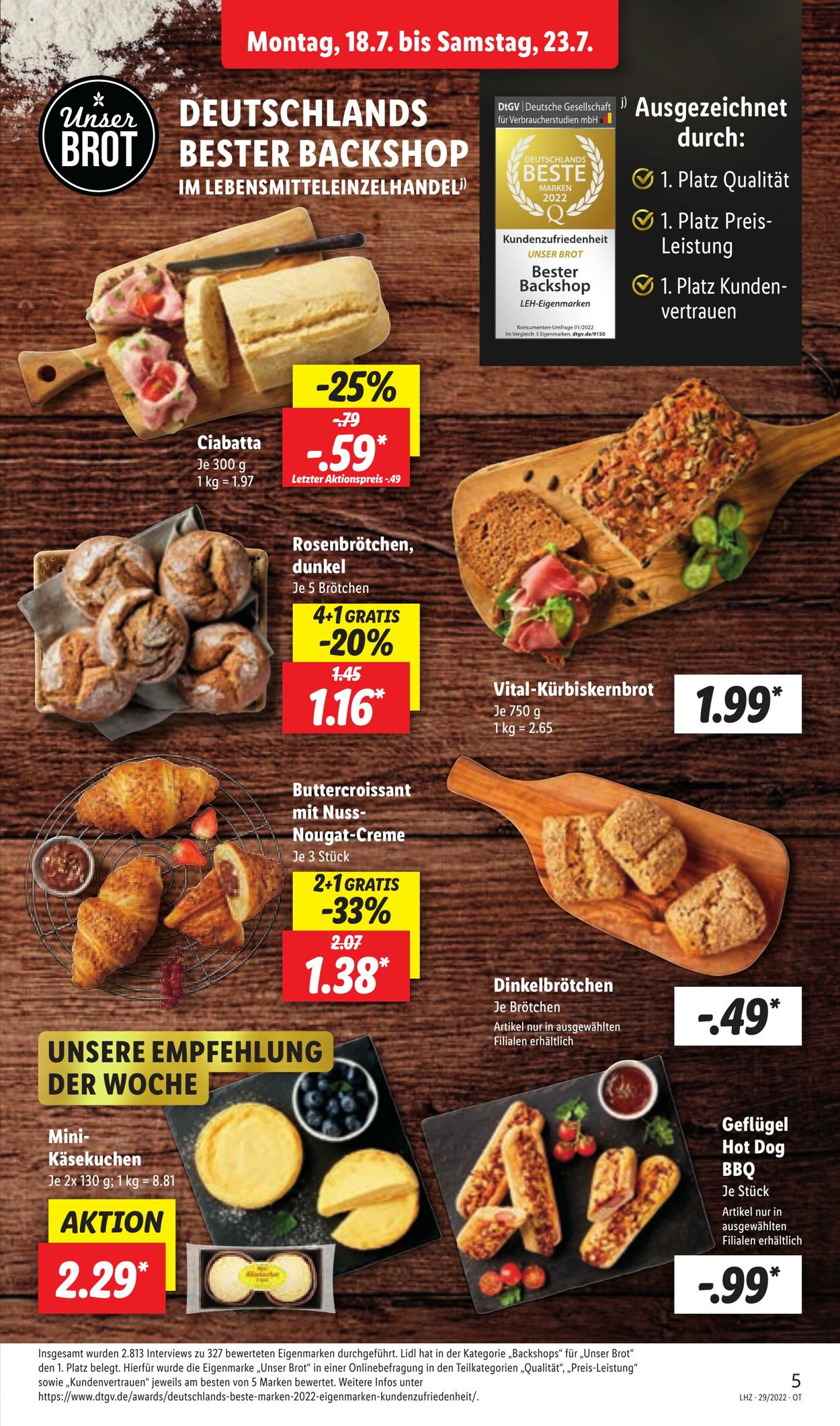 Prospekt Lidl 18.07.2022 - 23.07.2022