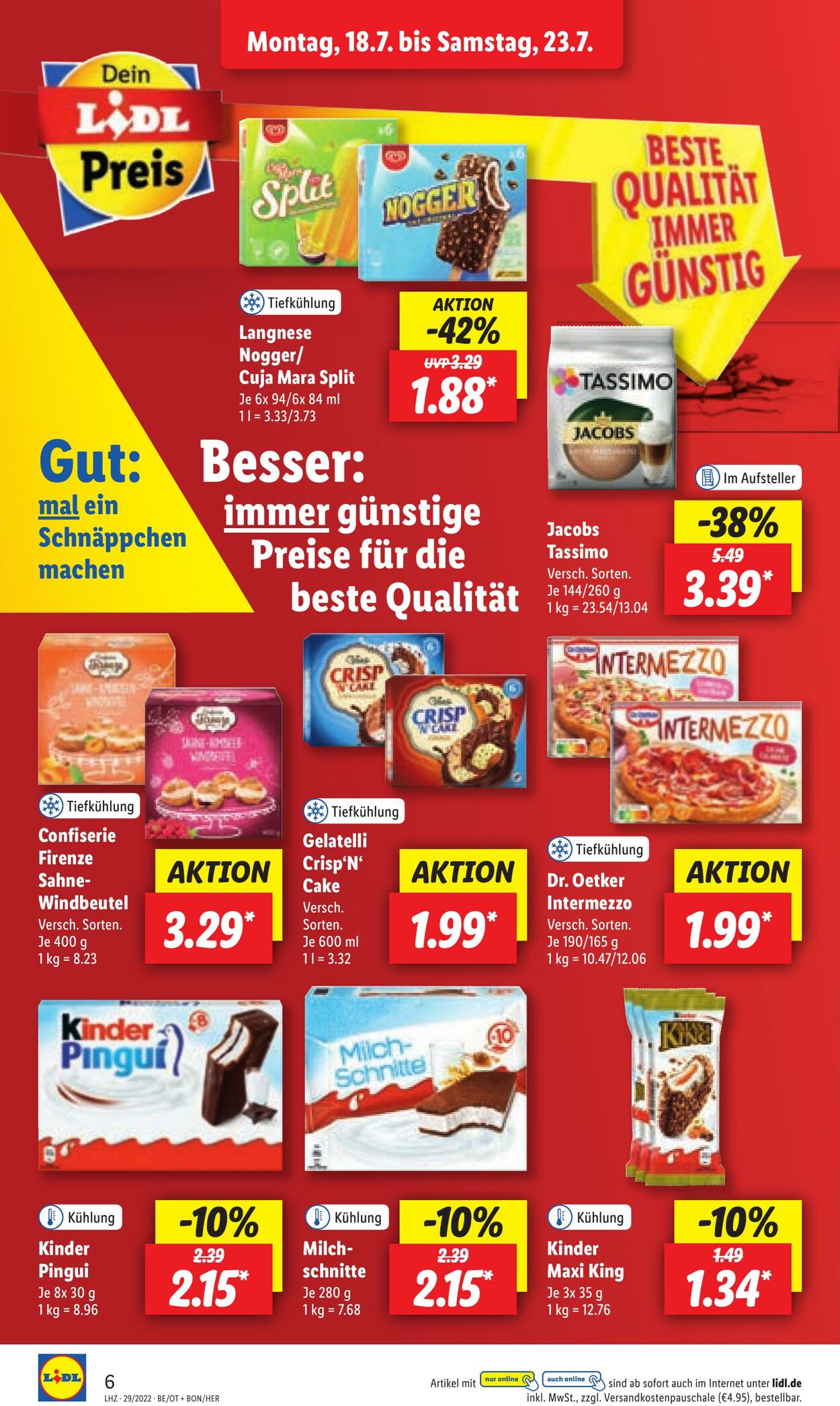 Prospekt Lidl 18.07.2022 - 23.07.2022