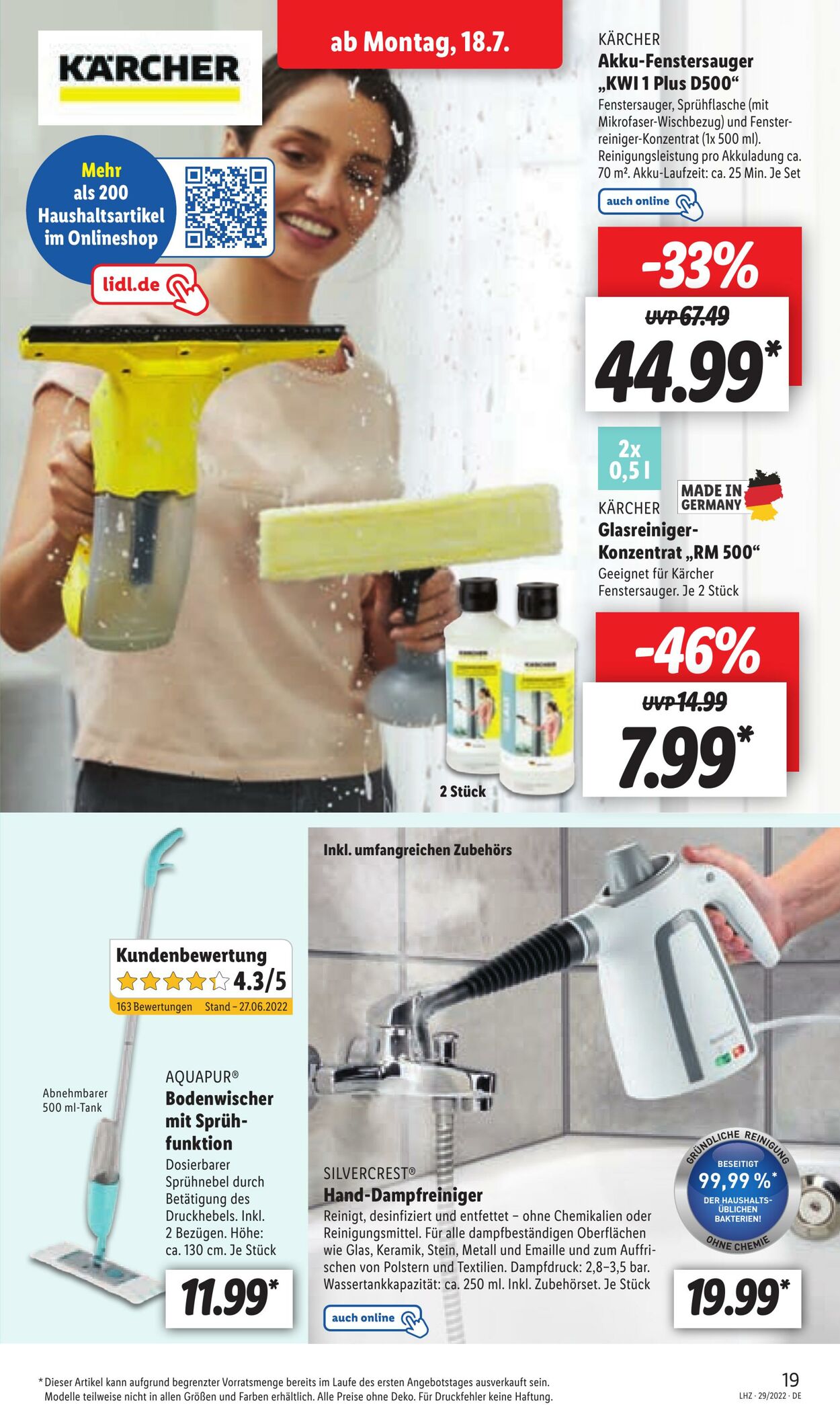 Prospekt Lidl 18.07.2022 - 23.07.2022