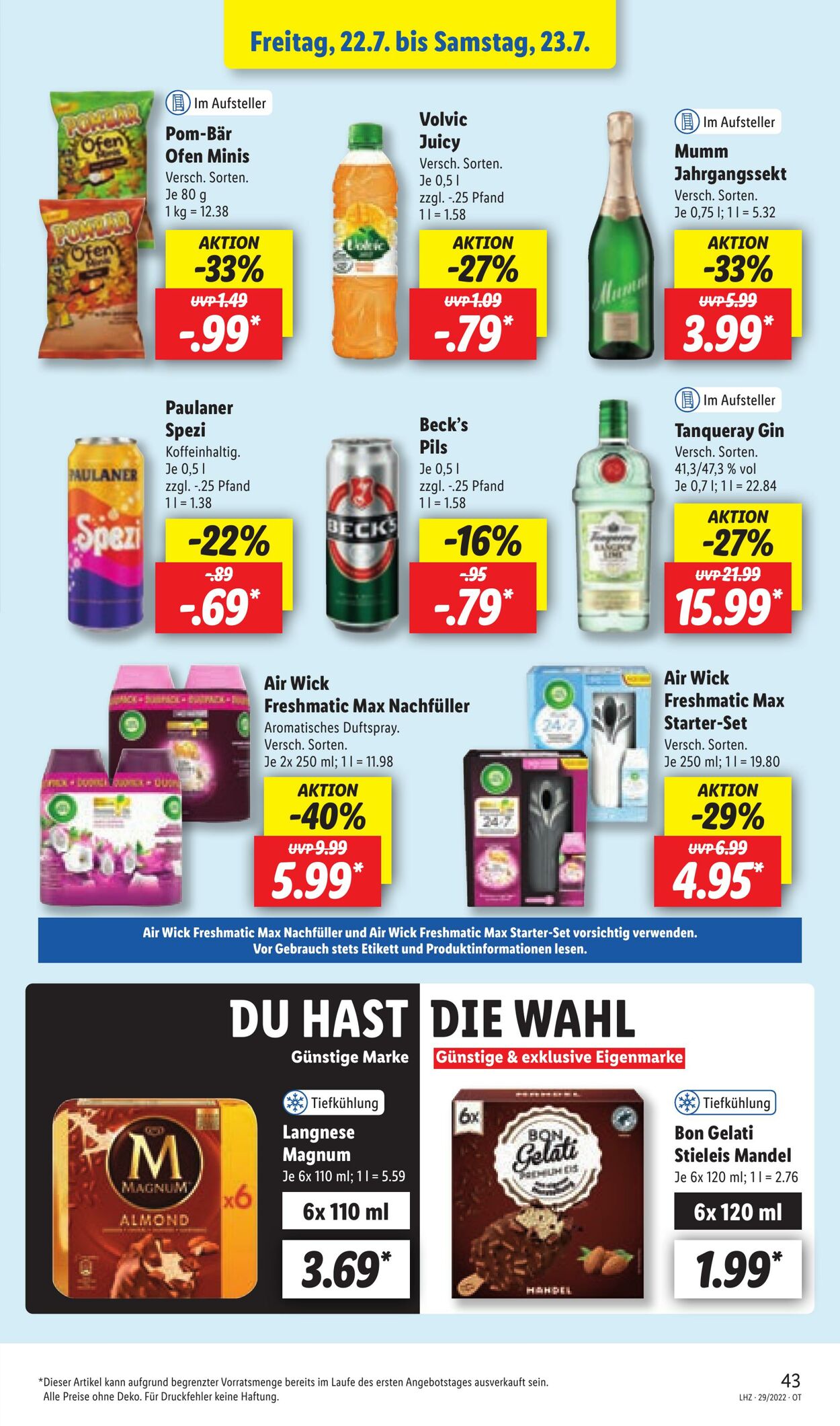 Prospekt Lidl 18.07.2022 - 23.07.2022