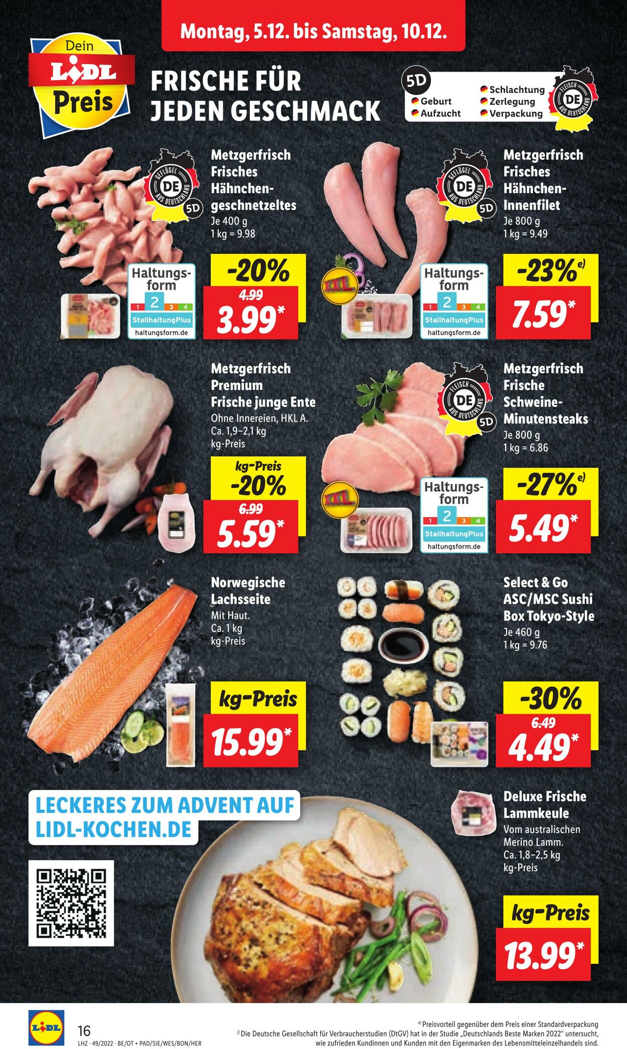 Prospekt Lidl 05.12.2022 - 10.12.2022