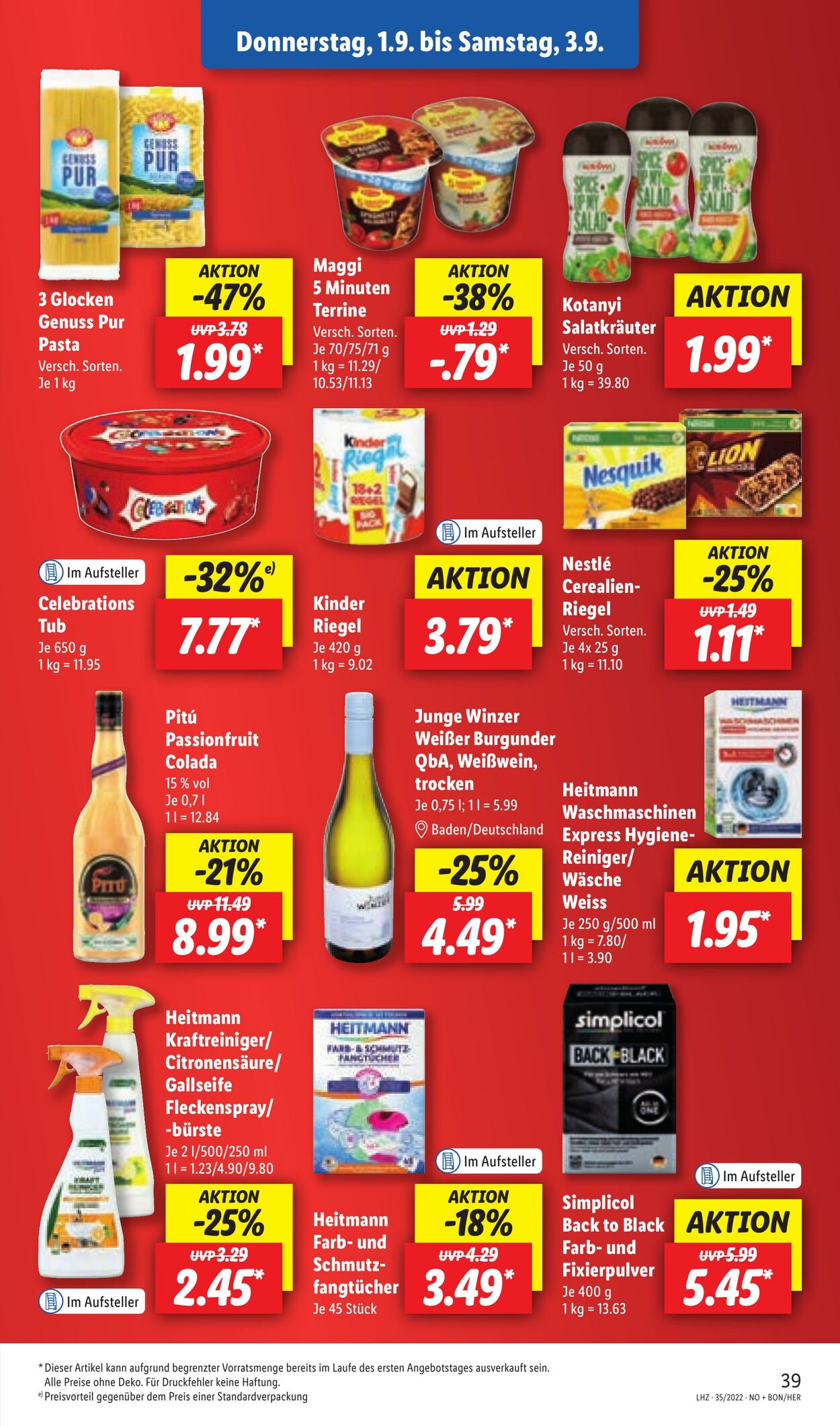 Prospekt Lidl 29.08.2022 - 03.09.2022