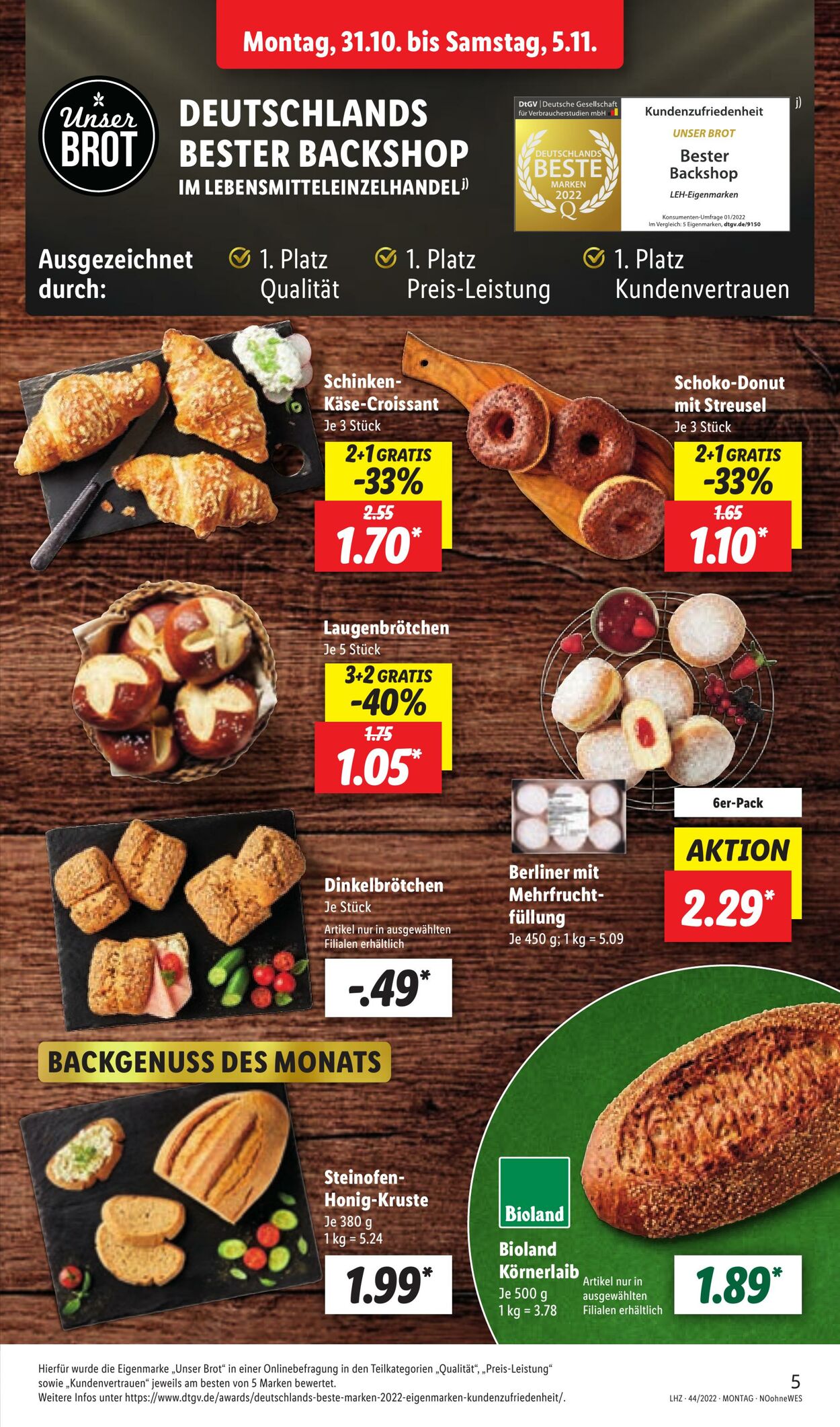 Prospekt Lidl 31.10.2022 - 05.11.2022