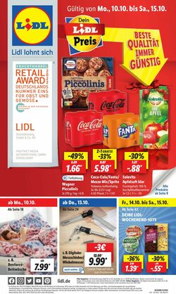 Prospekt Lidl 10.10.2022 - 15.10.2022