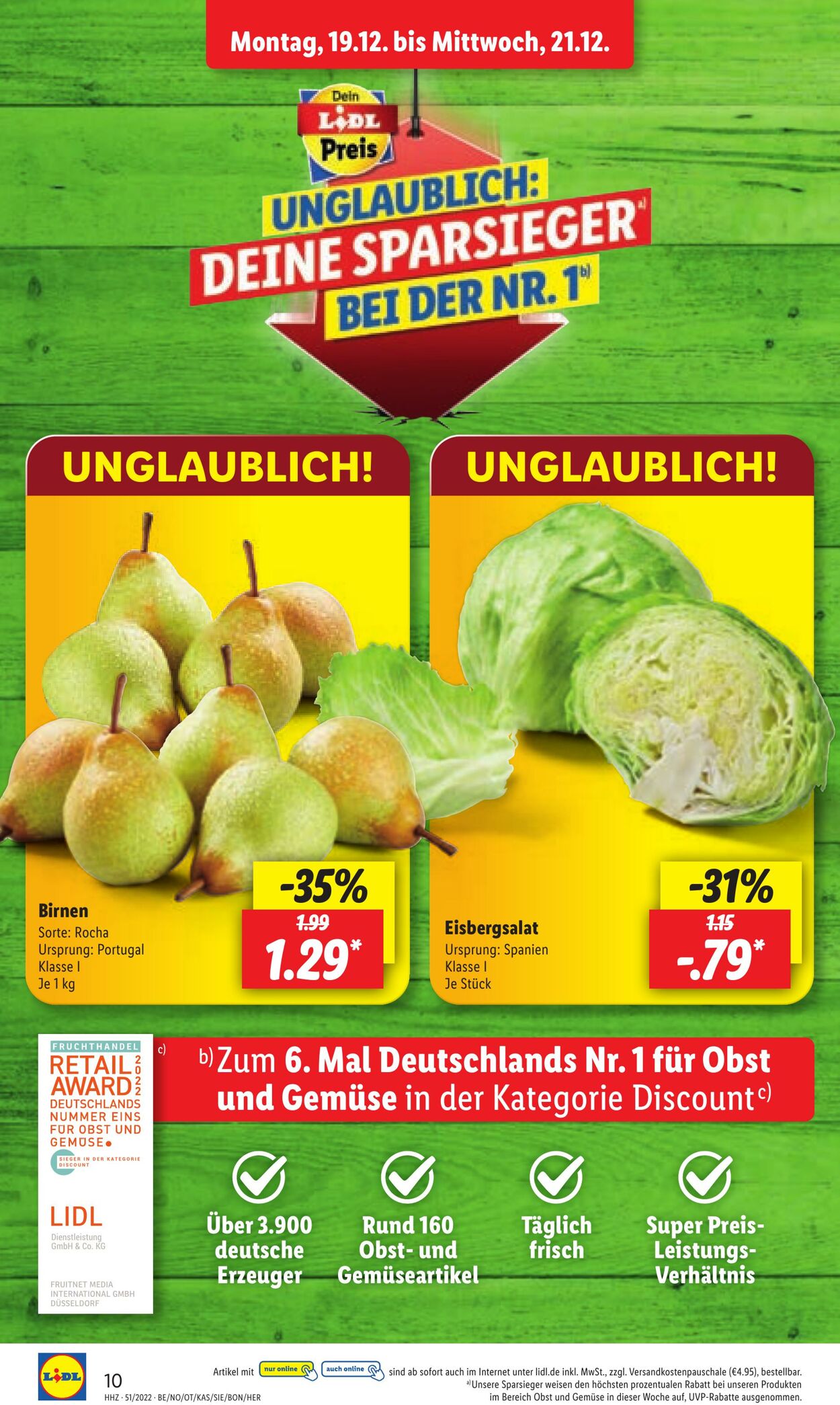 Prospekt Lidl 19.12.2022 - 24.12.2022