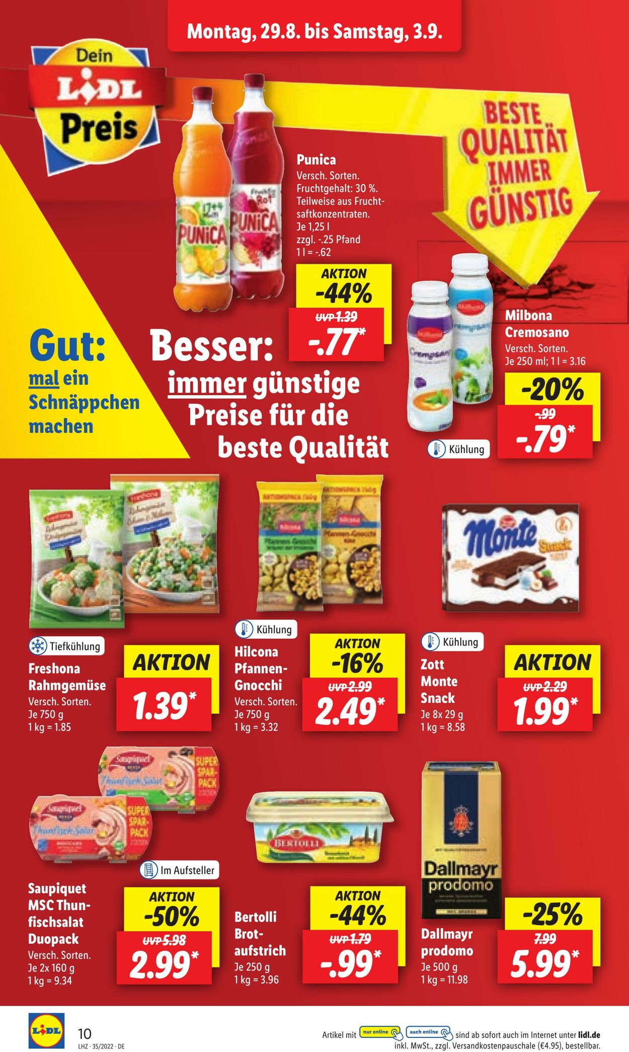 Prospekt Lidl 29.08.2022 - 03.09.2022