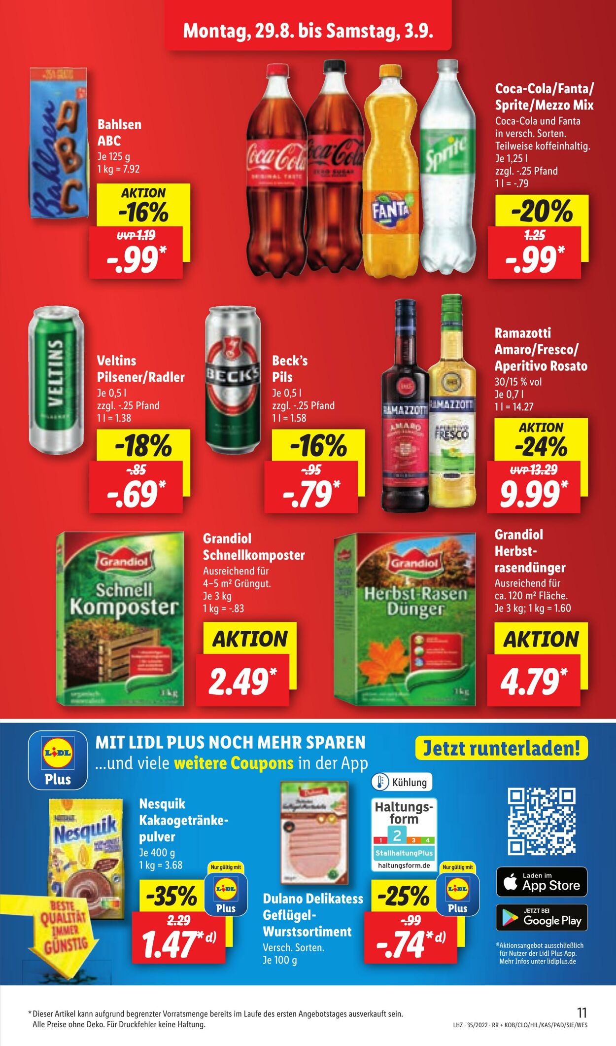 Prospekt Lidl 29.08.2022 - 03.09.2022