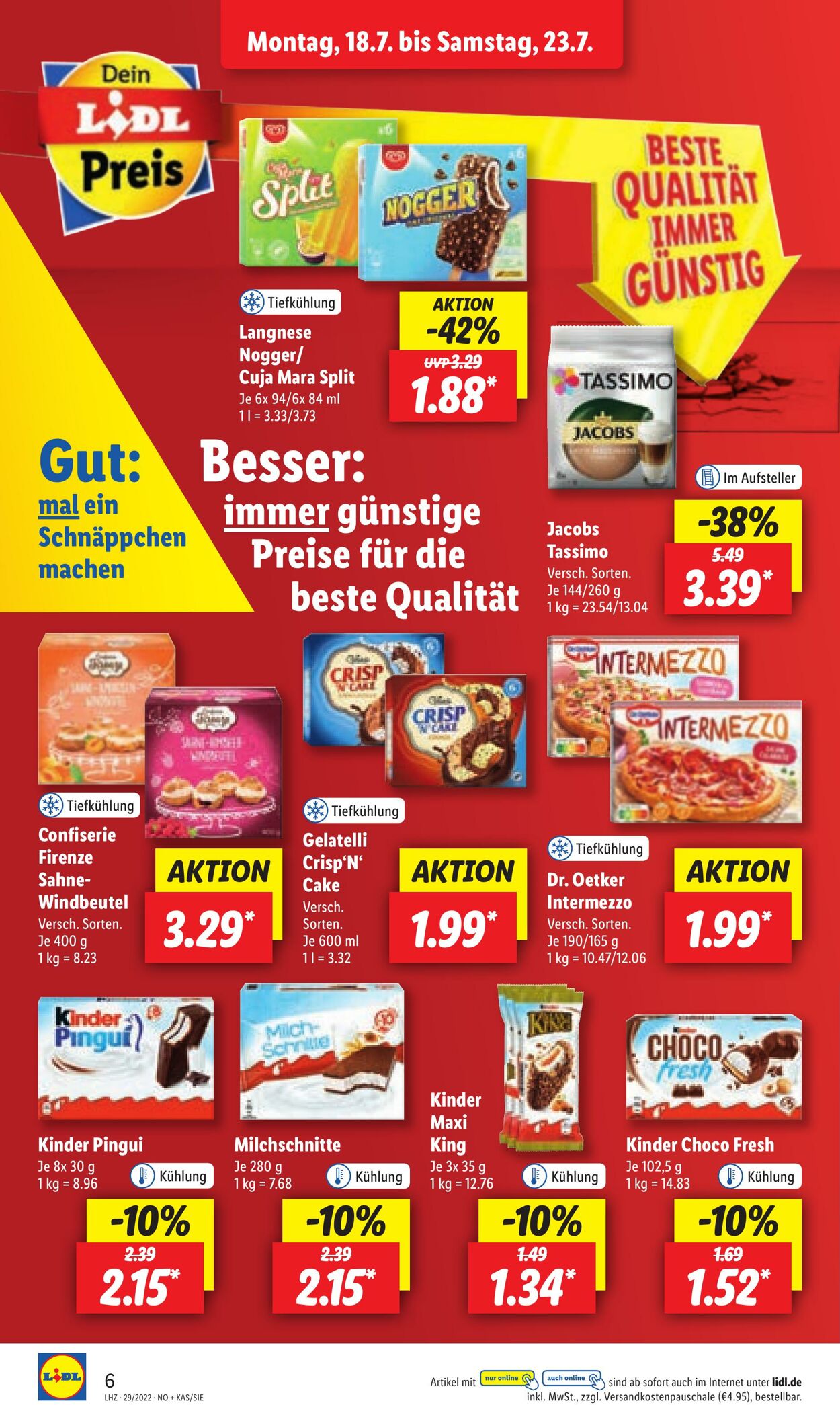 Prospekt Lidl 18.07.2022 - 23.07.2022