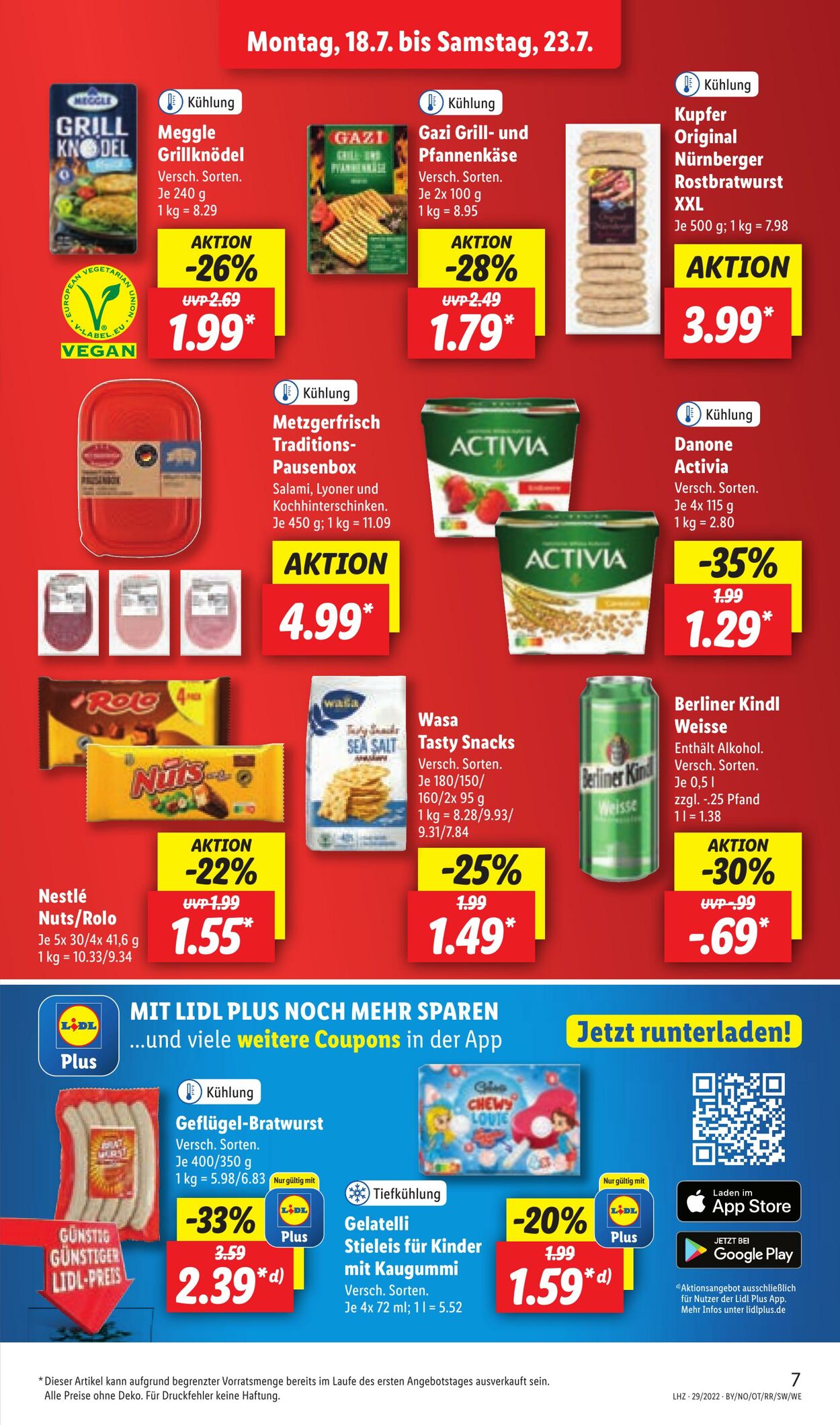 Prospekt Lidl 18.07.2022 - 23.07.2022